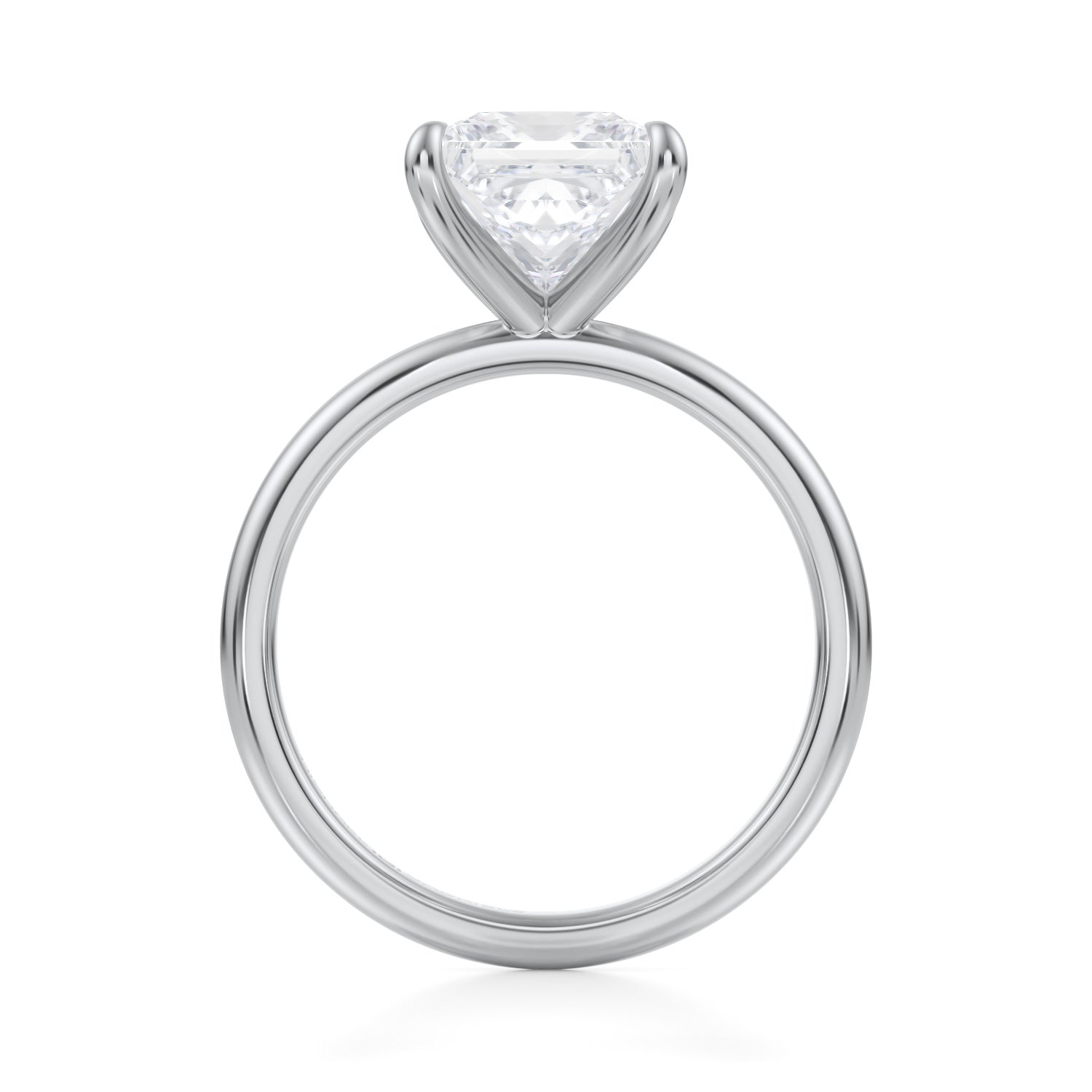 Classic Princess Solitaire Ring (3.70 Carat F-VS1) - Michael Gabriels