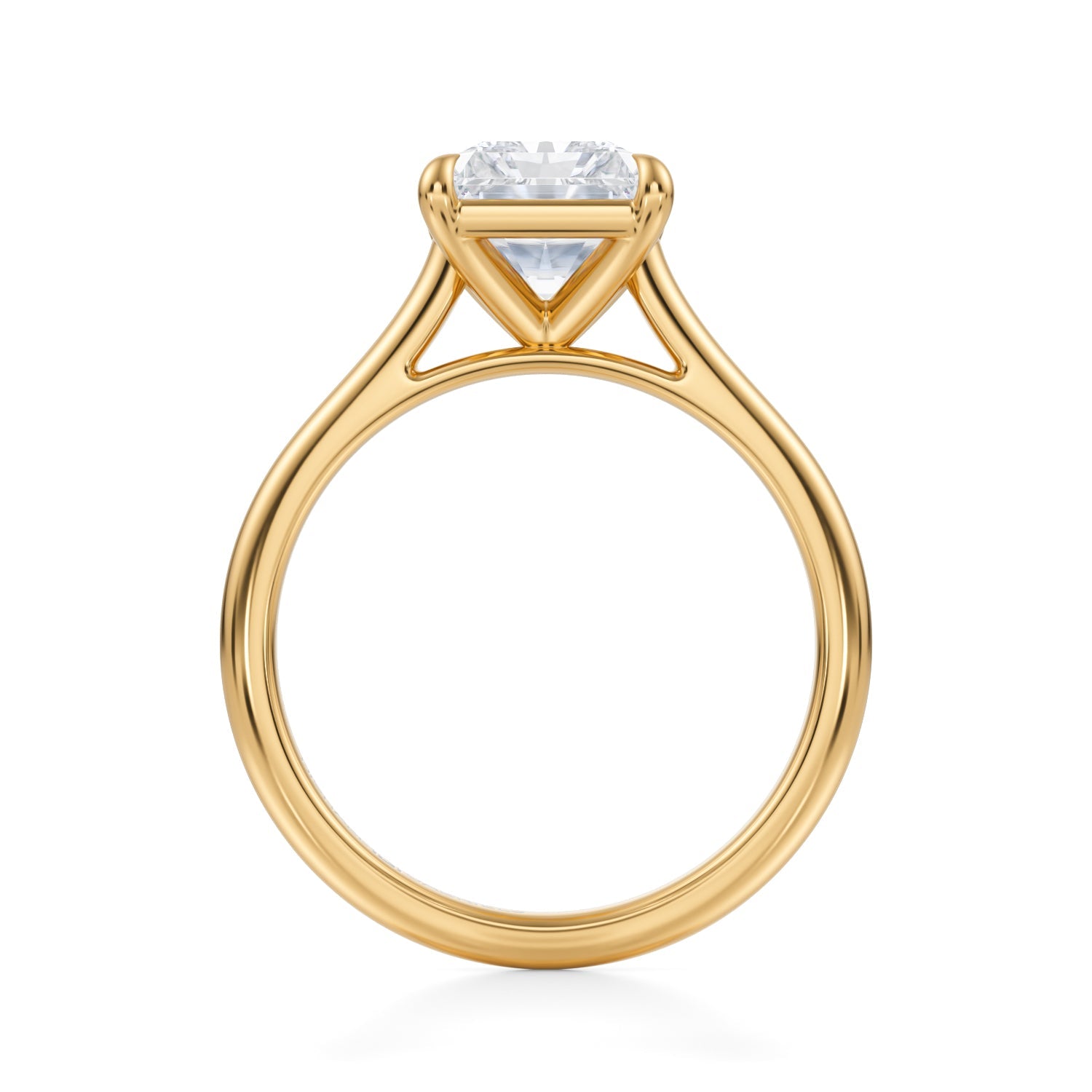 Classic Radiant Cathedral Ring (2.50 Carat F-VVS2) - Michael Gabriels