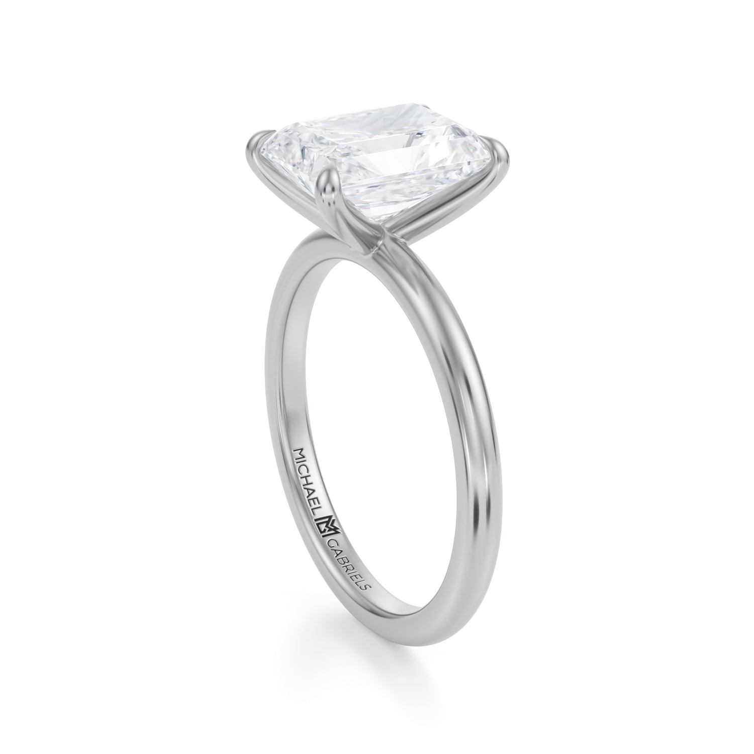 Classic Radiant Solitaire Ring (1.00 Carat D-VS1) - Michael Gabriels