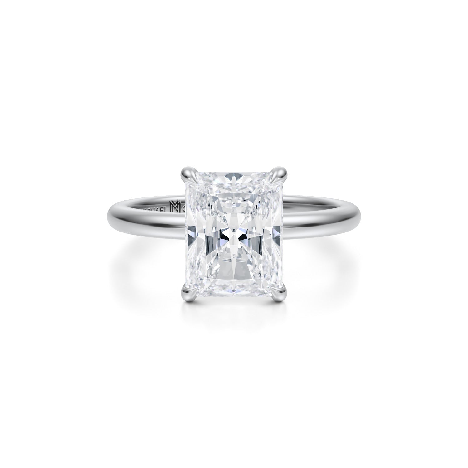 Classic Radiant Solitaire Ring (2.70 Carat D-VVS2) - Michael Gabriels
