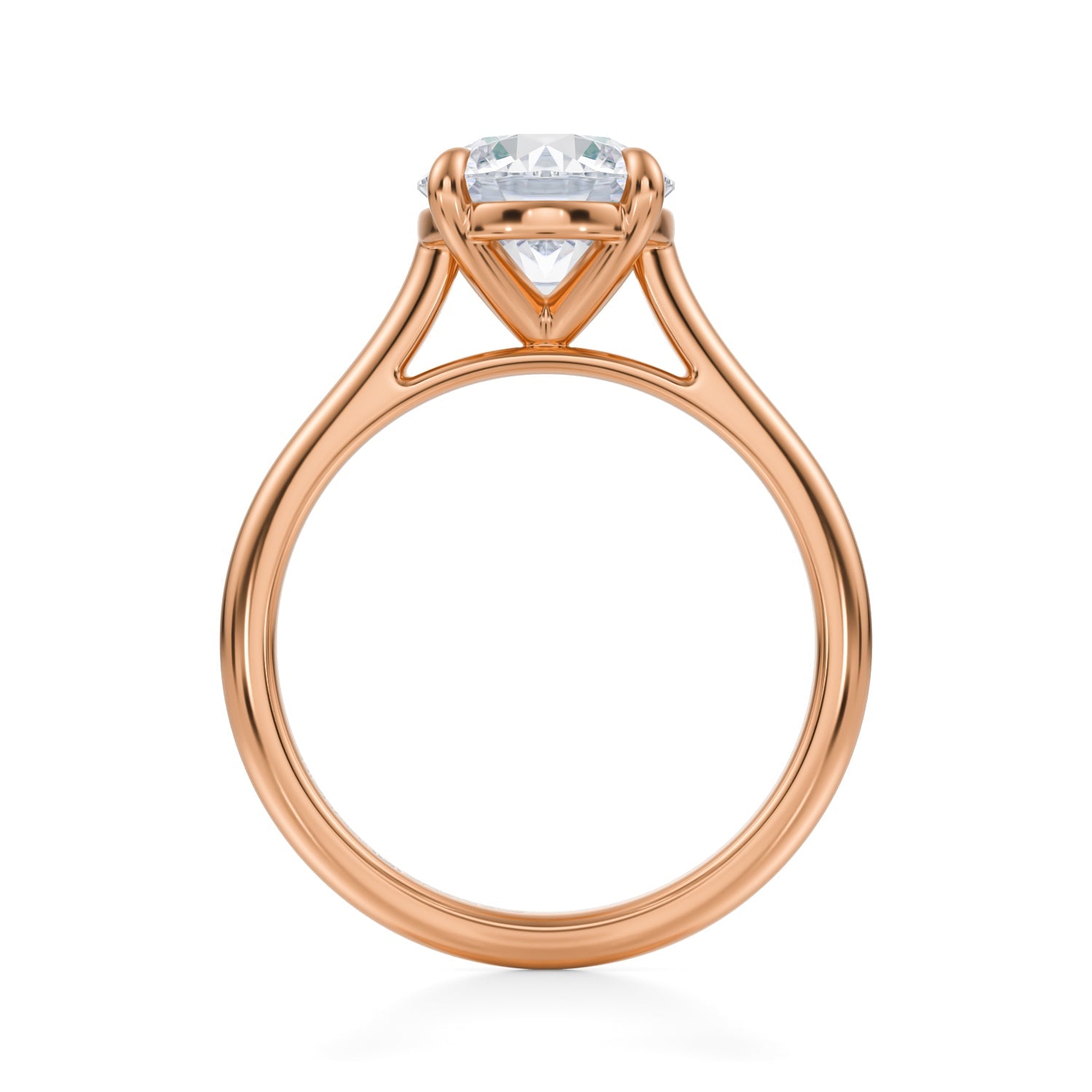 Classic Round Cathedral Ring (2.20 Carat D-VVS2) - Michael Gabriels