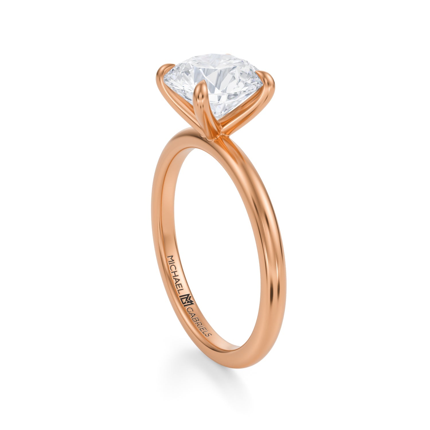 Classic Round Solitaire Ring (3.00 Carat E-VS1) - Michael Gabriels