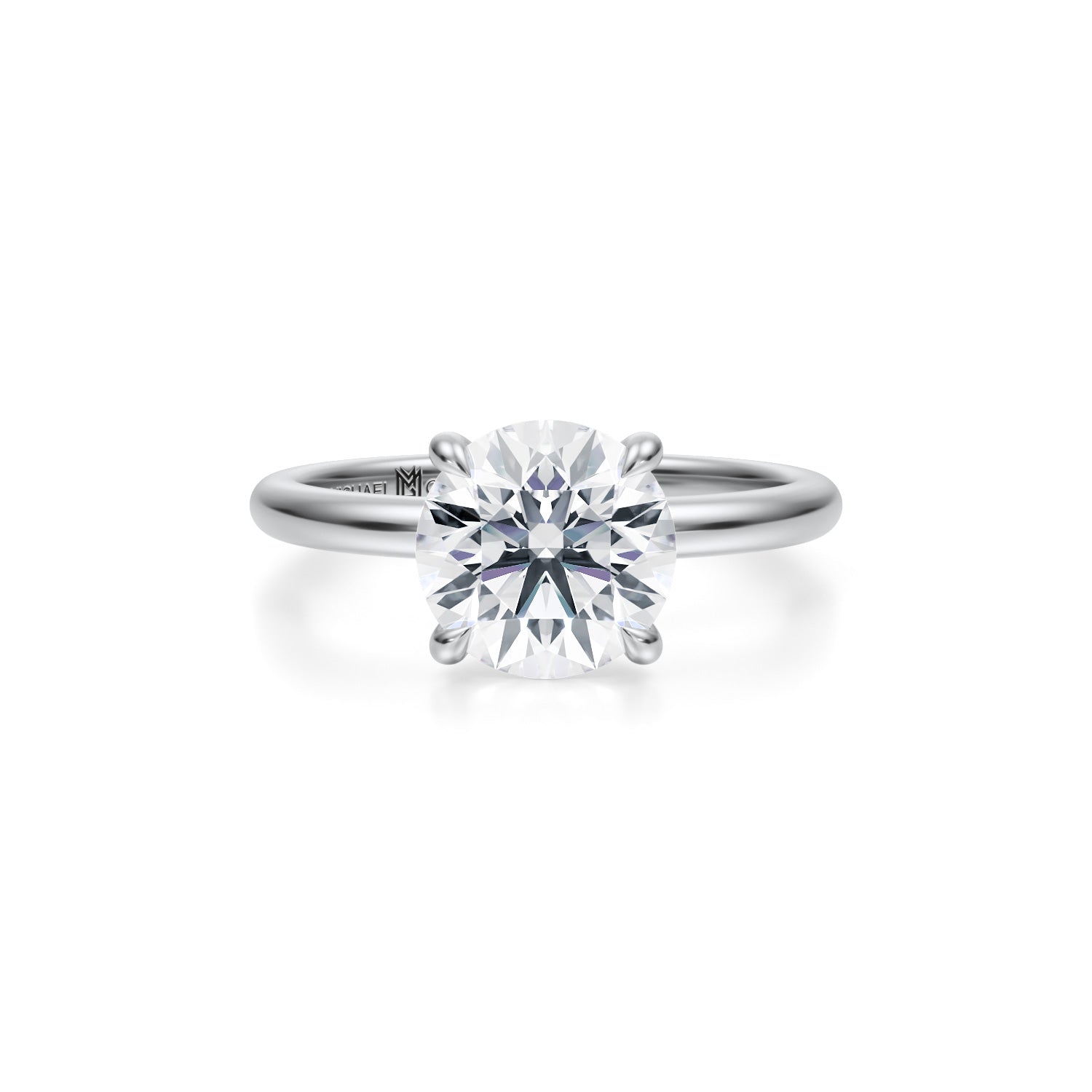 Classic Round Solitaire Ring (3.20 Carat D-VS1) - Michael Gabriels