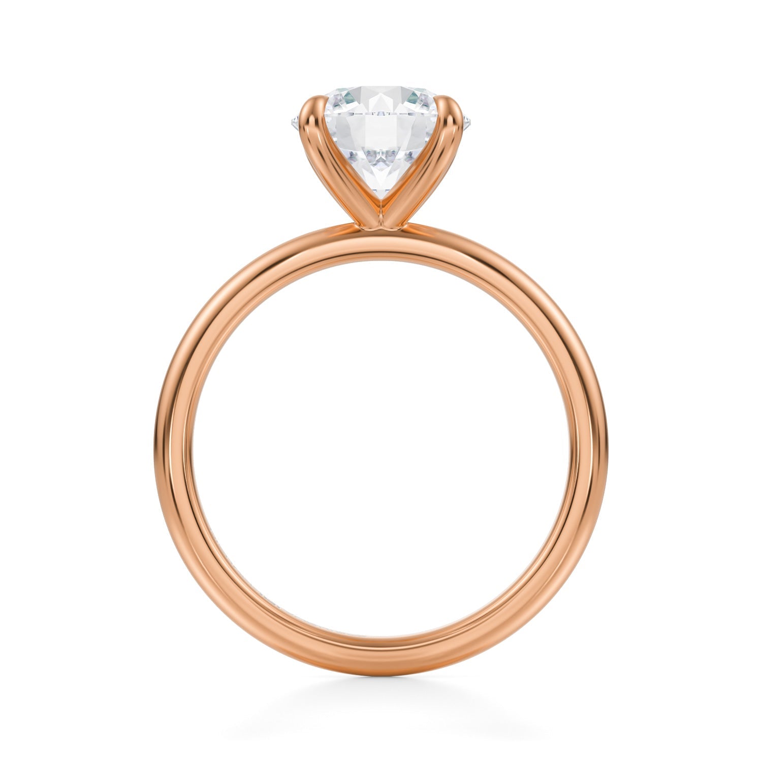 Classic Round Solitaire Ring (3.50 Carat G-VVS2) - Michael Gabriels