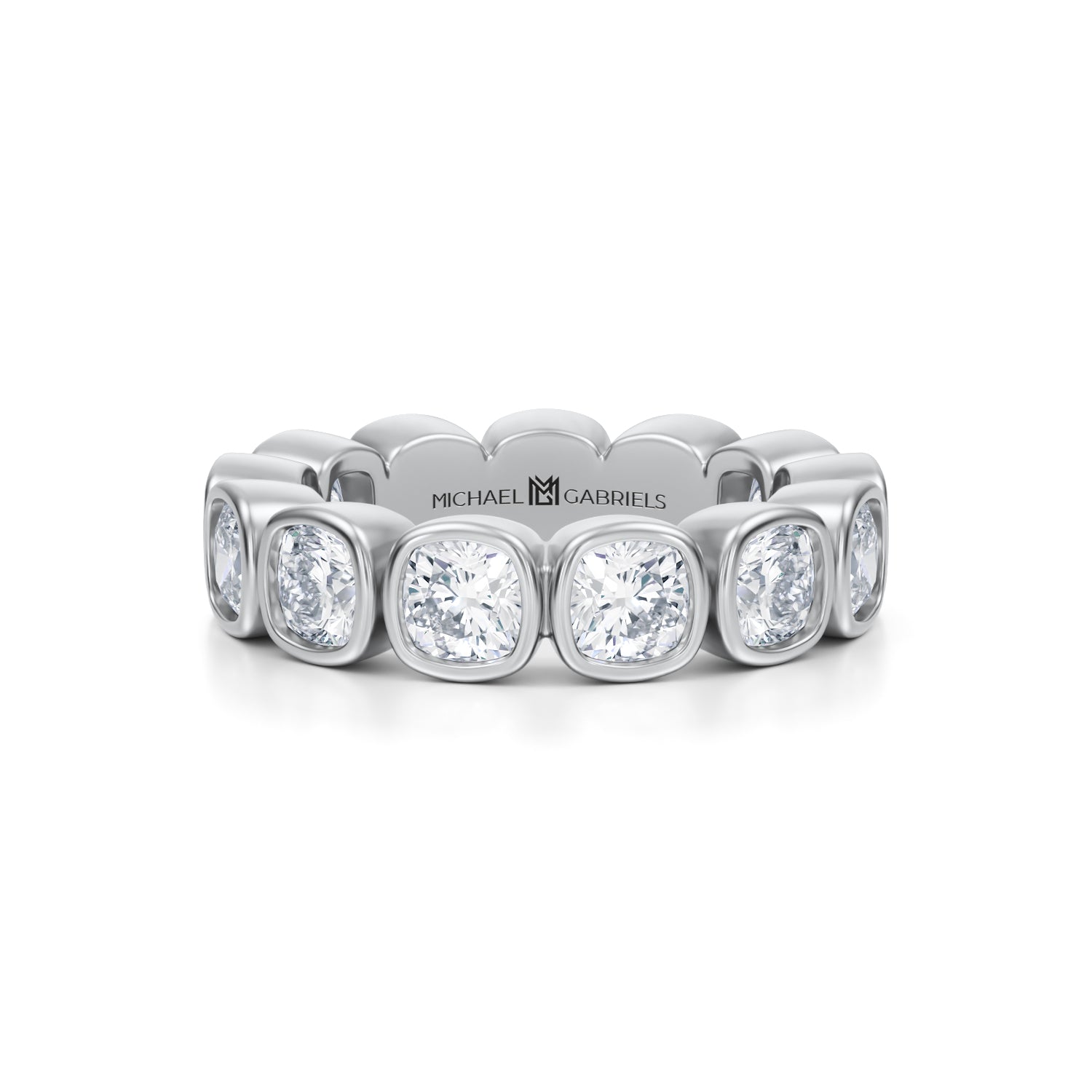 Cushion Bezel Eternity Band M Michael Gabriels