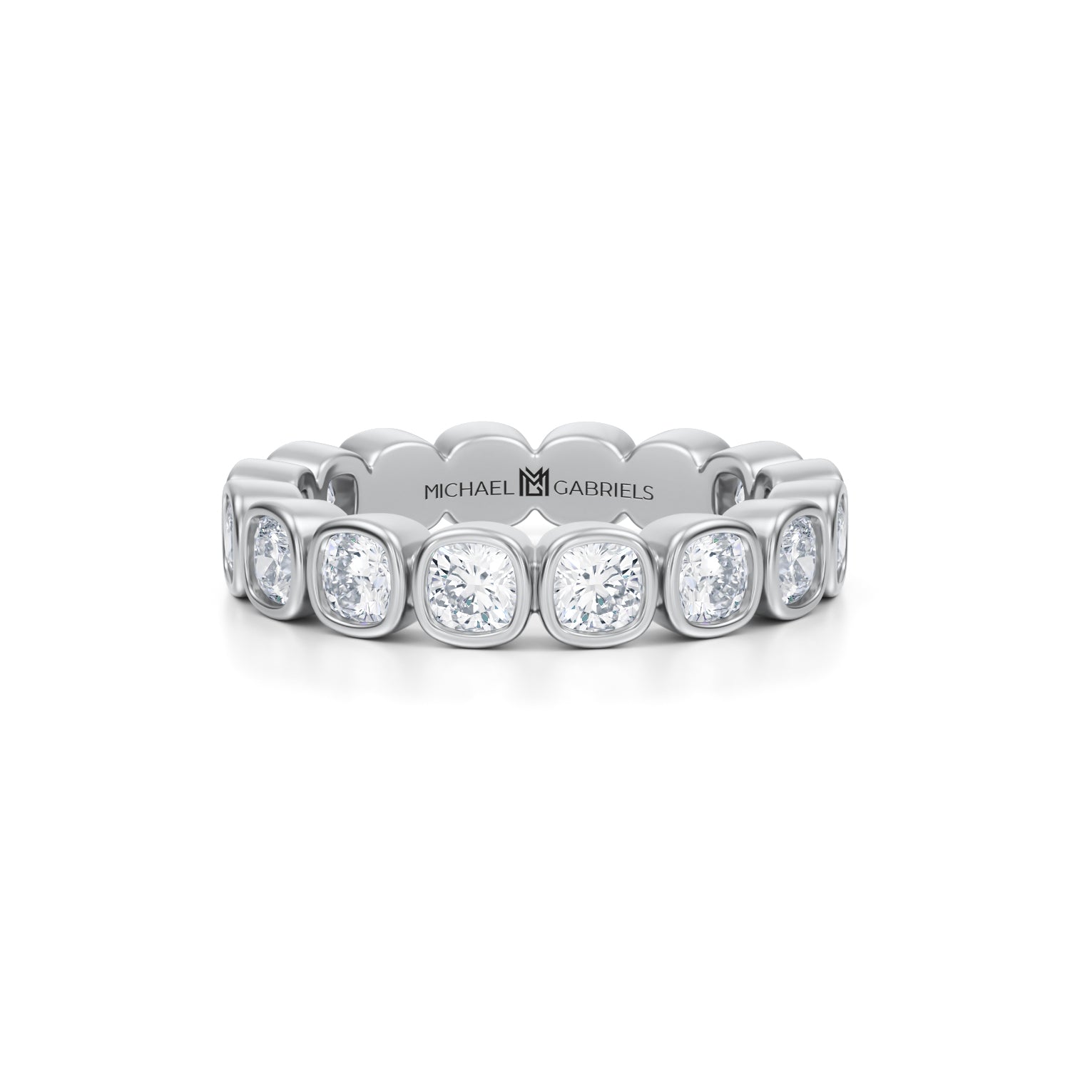 Cushion Bezel Lab Grown Diamond Eternity Band - Petite - Michael Gabriels