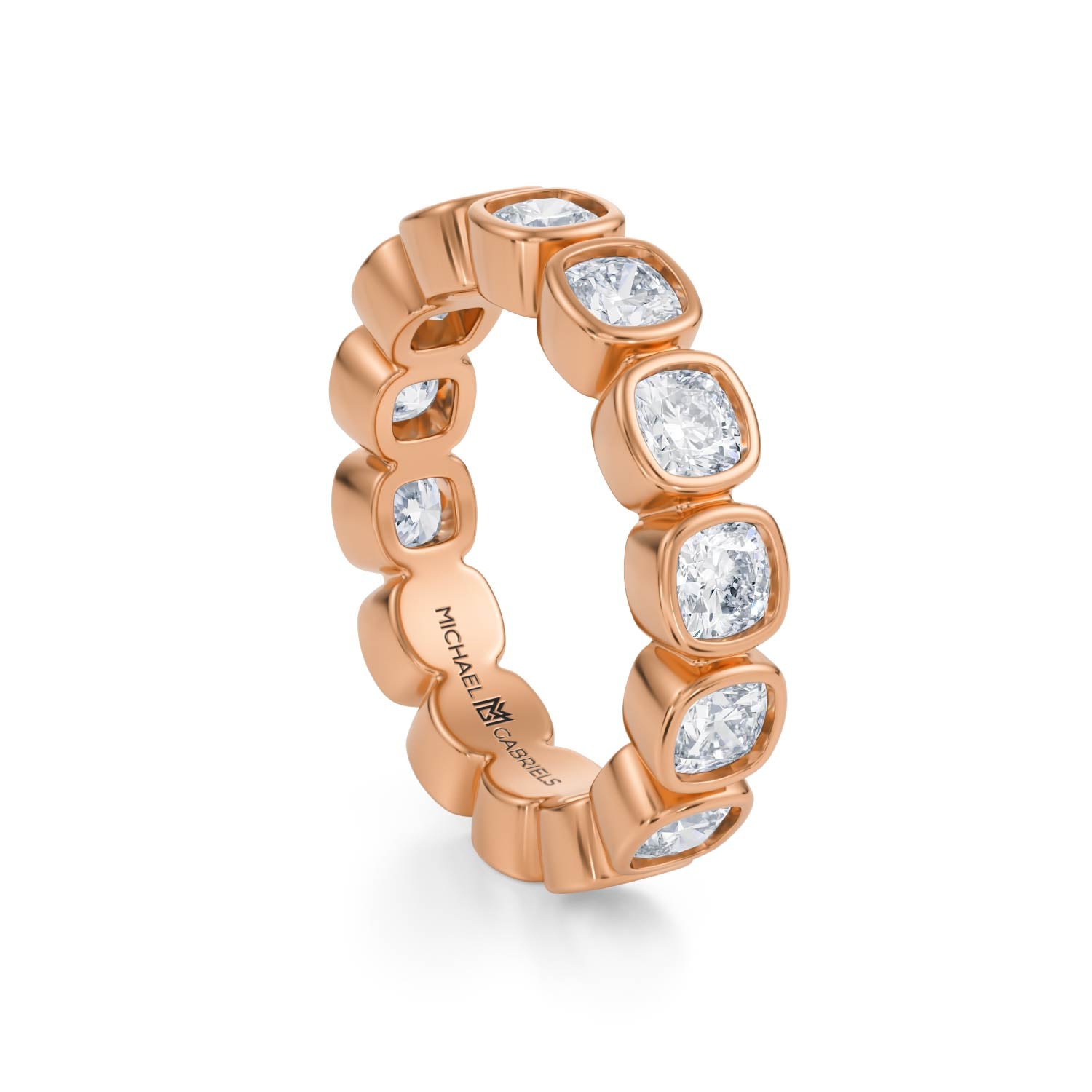 Cushion Bezel Lab Grown Diamond Eternity Band - Small - Michael Gabriels