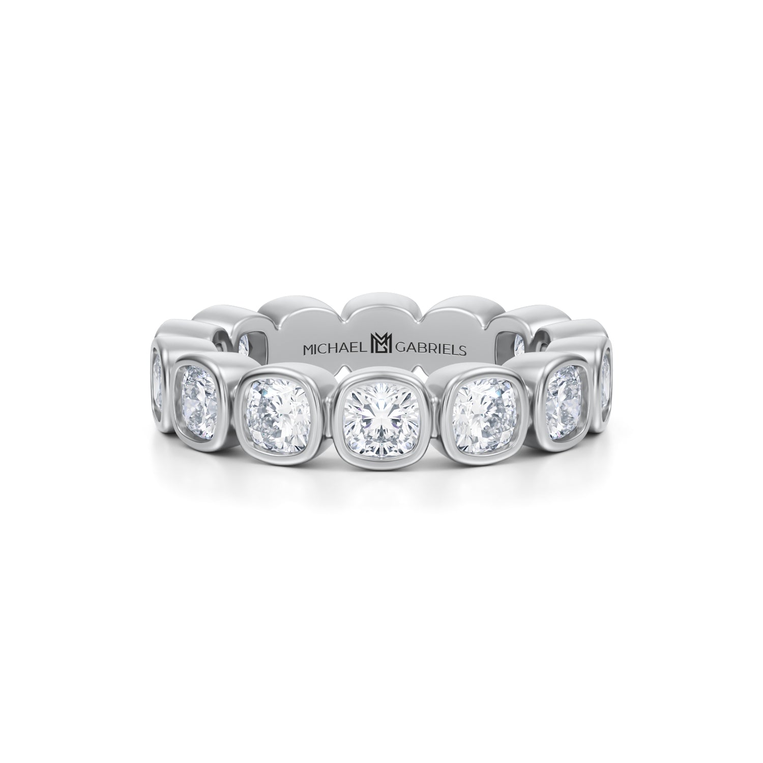 Cushion Bezel Lab Grown Diamond Eternity Band - Small - Michael Gabriels