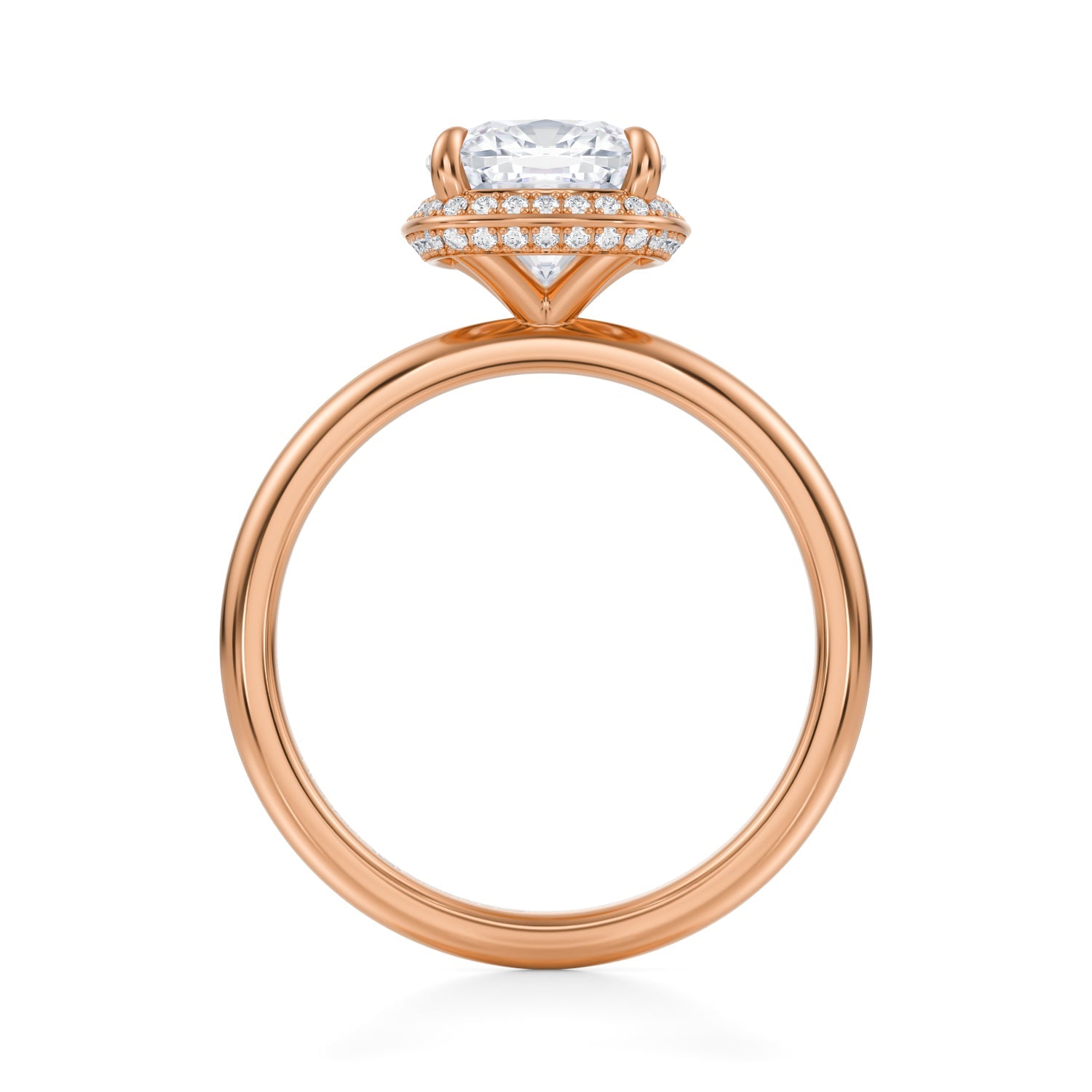 Cushion Knife Edge Halo With Solitaire Ring (1.70 Carat D-VVS2) - Michael Gabriels