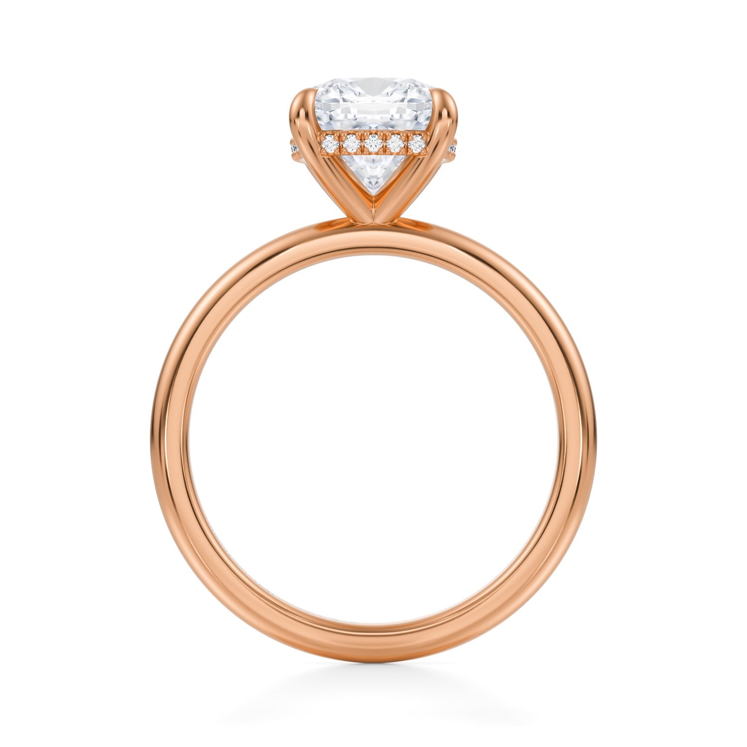 Cushion Solitaire Ring With Invisible Halo (2.50 Carat E-VVS2) - Michael Gabriels