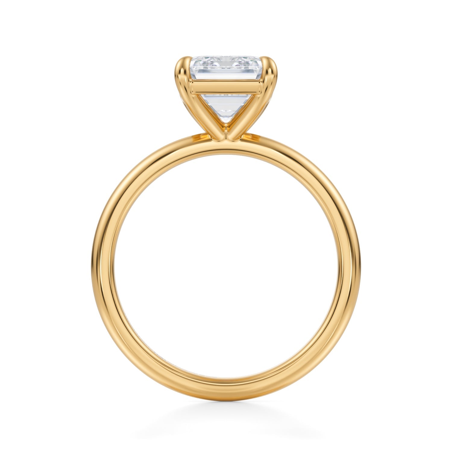Emerald Martini Basket Solitaire Ring (2.00 Carat F-VS1) - Michael Gabriels