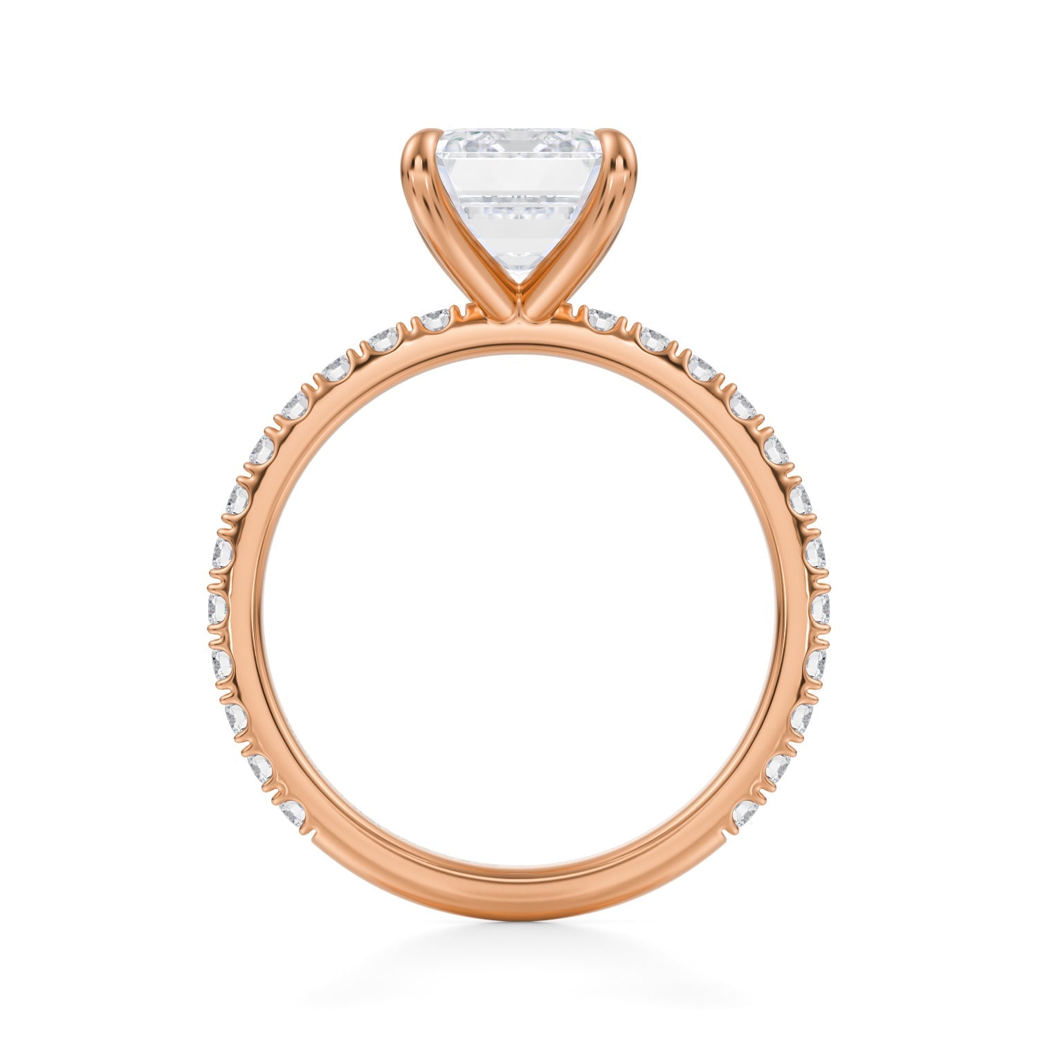 Emerald Modern Pave Ring (2.70 Carat E-VVS2) - Michael Gabriels