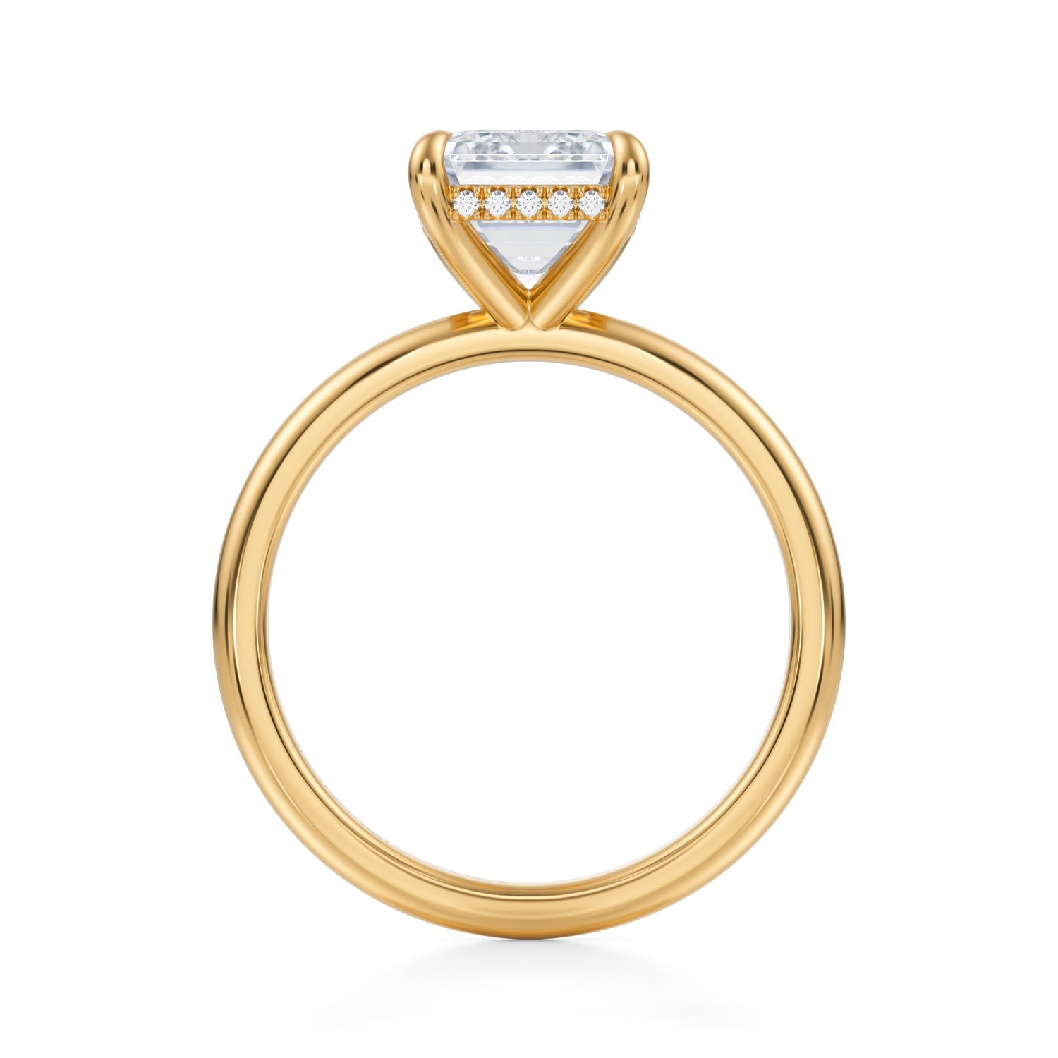 Emerald Solitaire Ring With Invisible Halo (2.50 Carat E-VS1) - Michael Gabriels