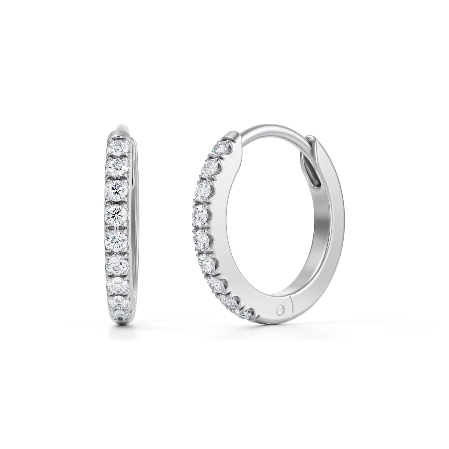 Hoop Earrings With Lab Grown Diamonds - Michael Gabriels