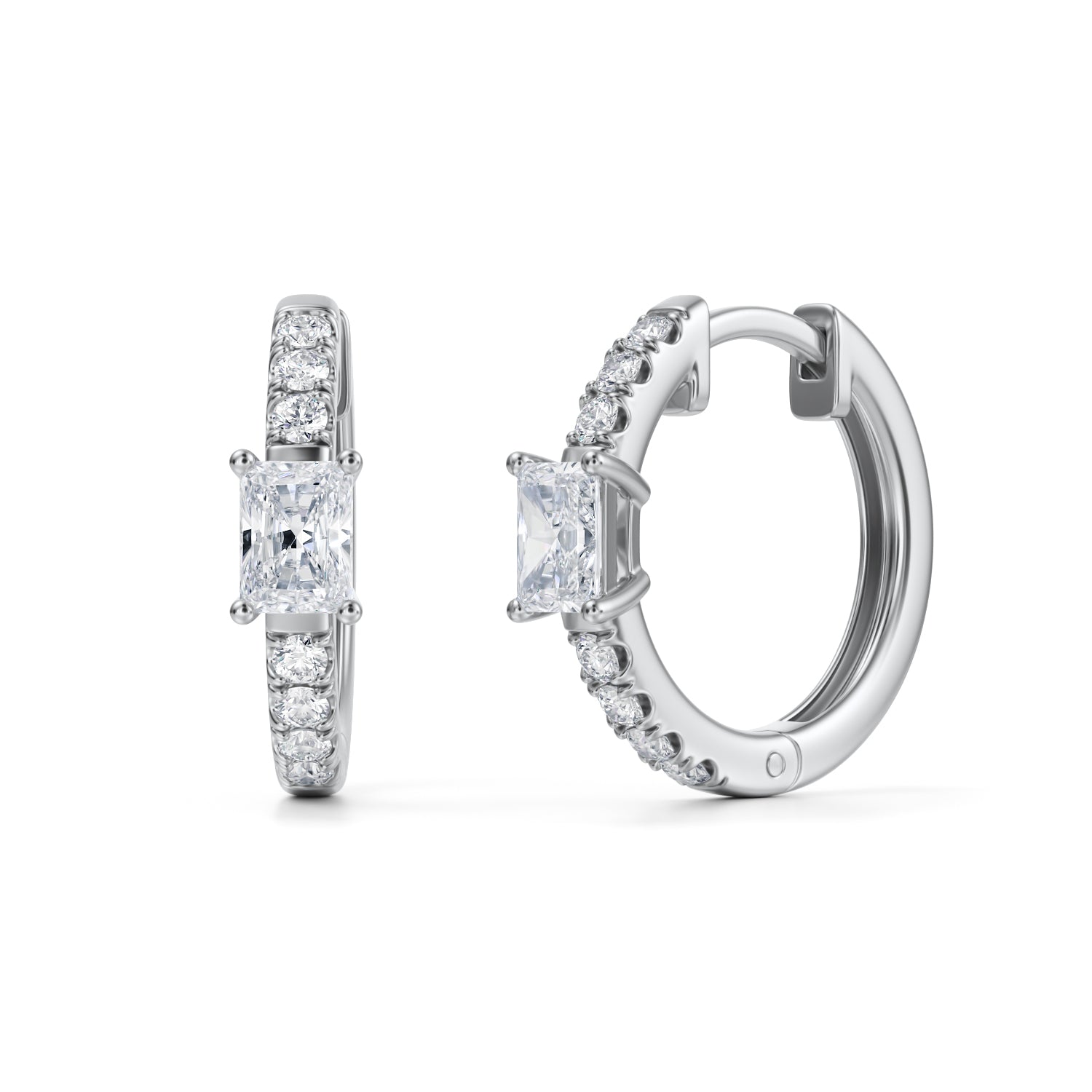 Lab Grown Diamond Huggie Earrings - Radiant - Michael Gabriels