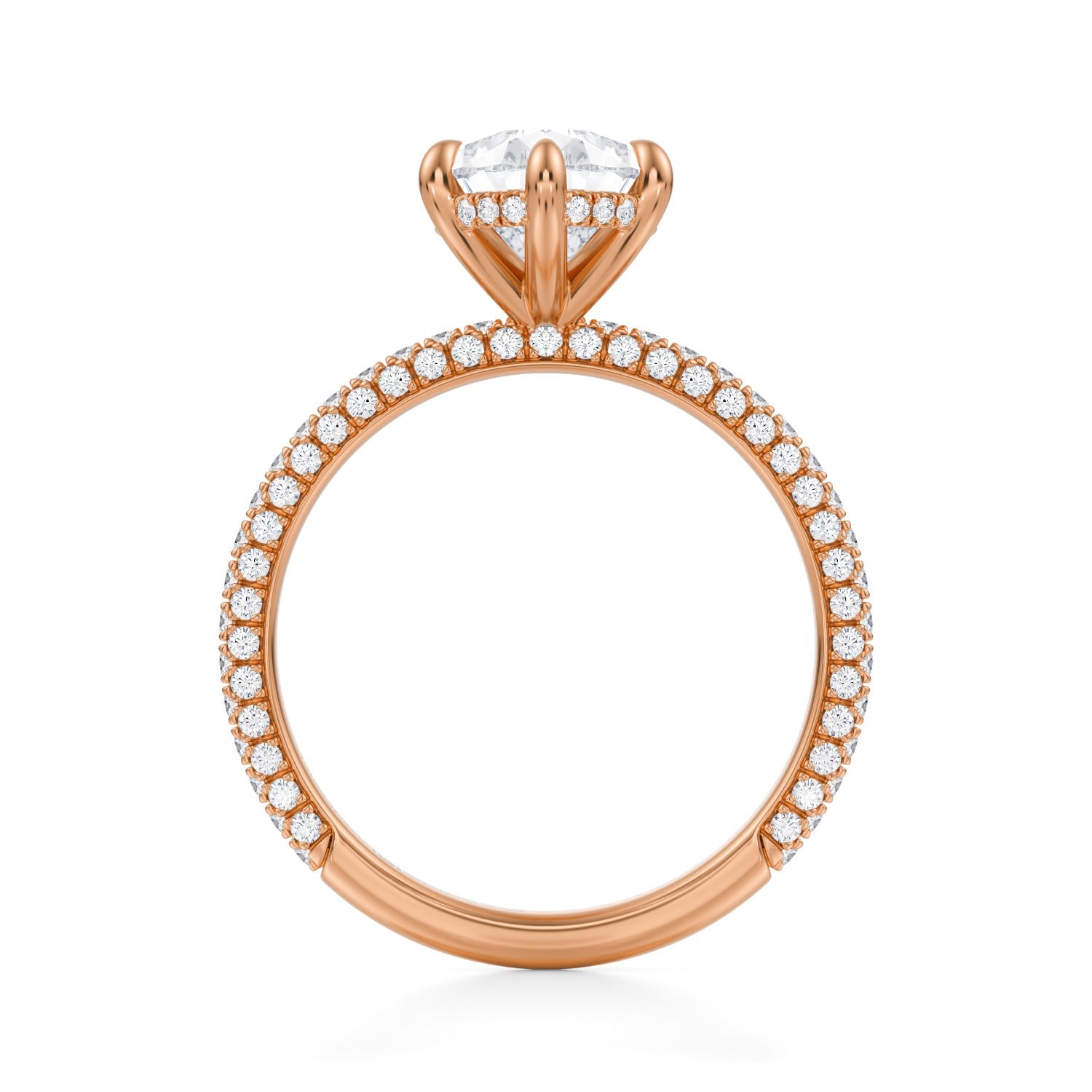 Pear Invisible Halo With Trio Pave Ring (1.70 Carat F-VS1) - Michael Gabriels