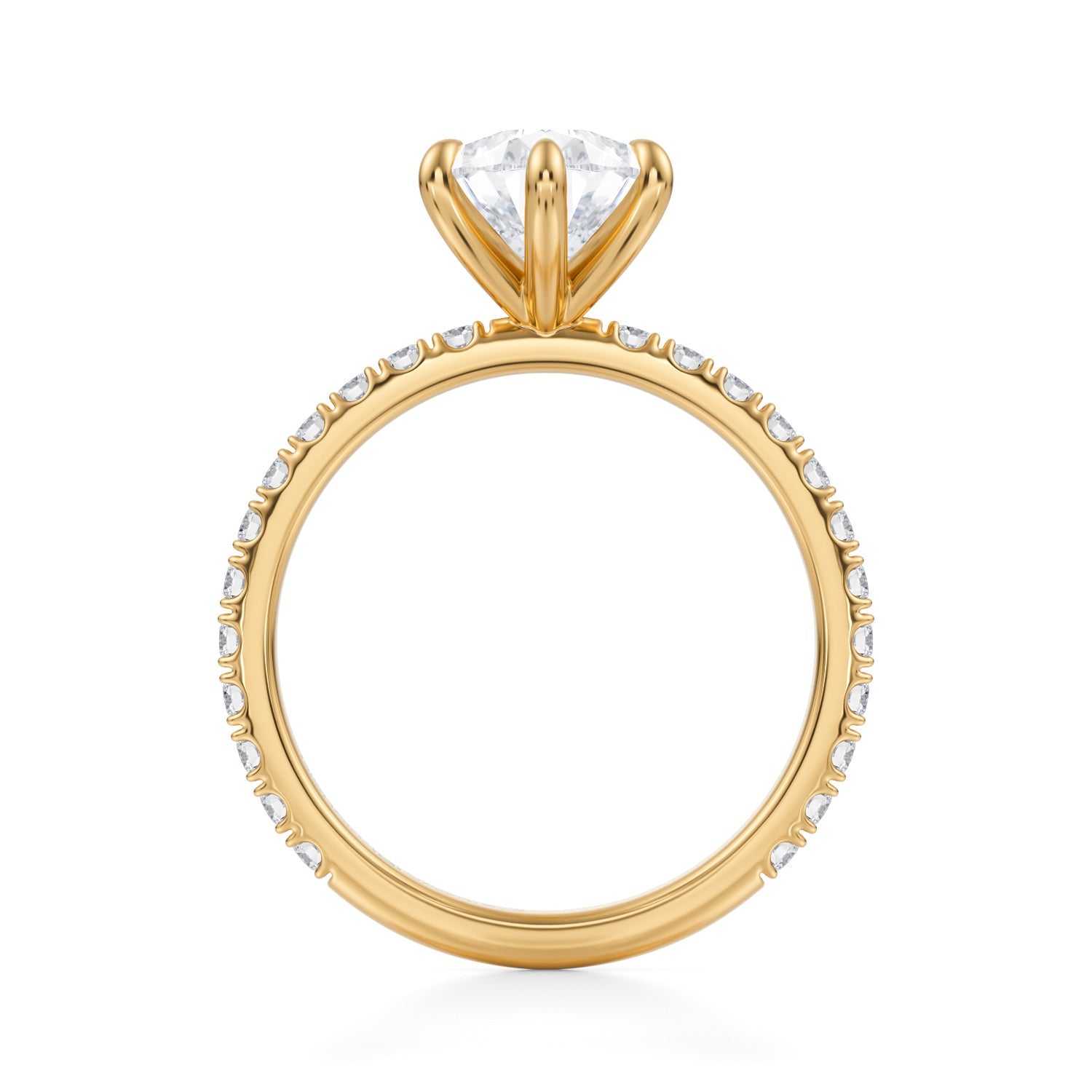 Pear Modern Pave Ring (2.20 Carat D-VS1) - Michael Gabriels