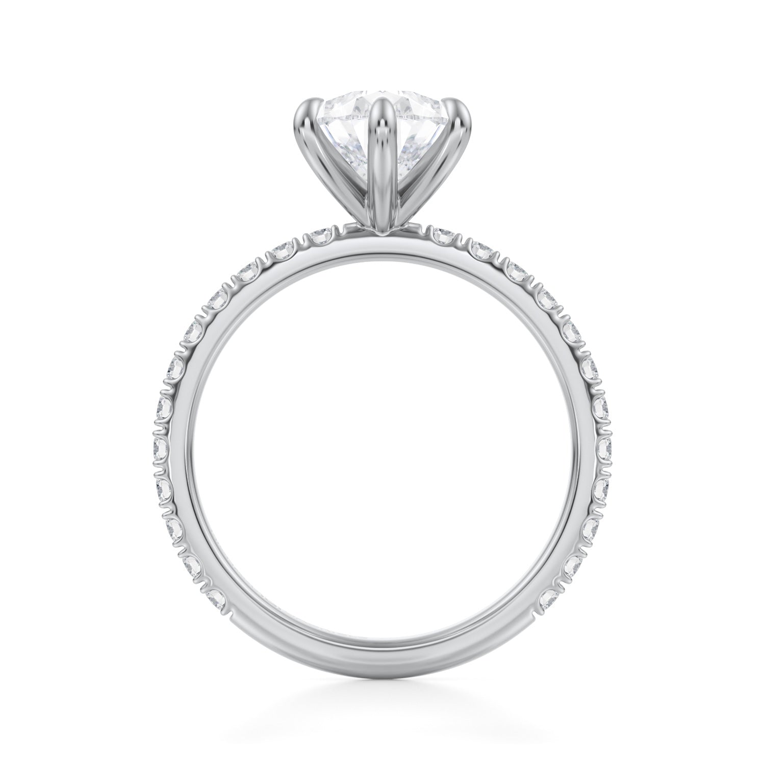 Pear Modern Pave Ring (2.20 Carat E-VVS2) - Michael Gabriels