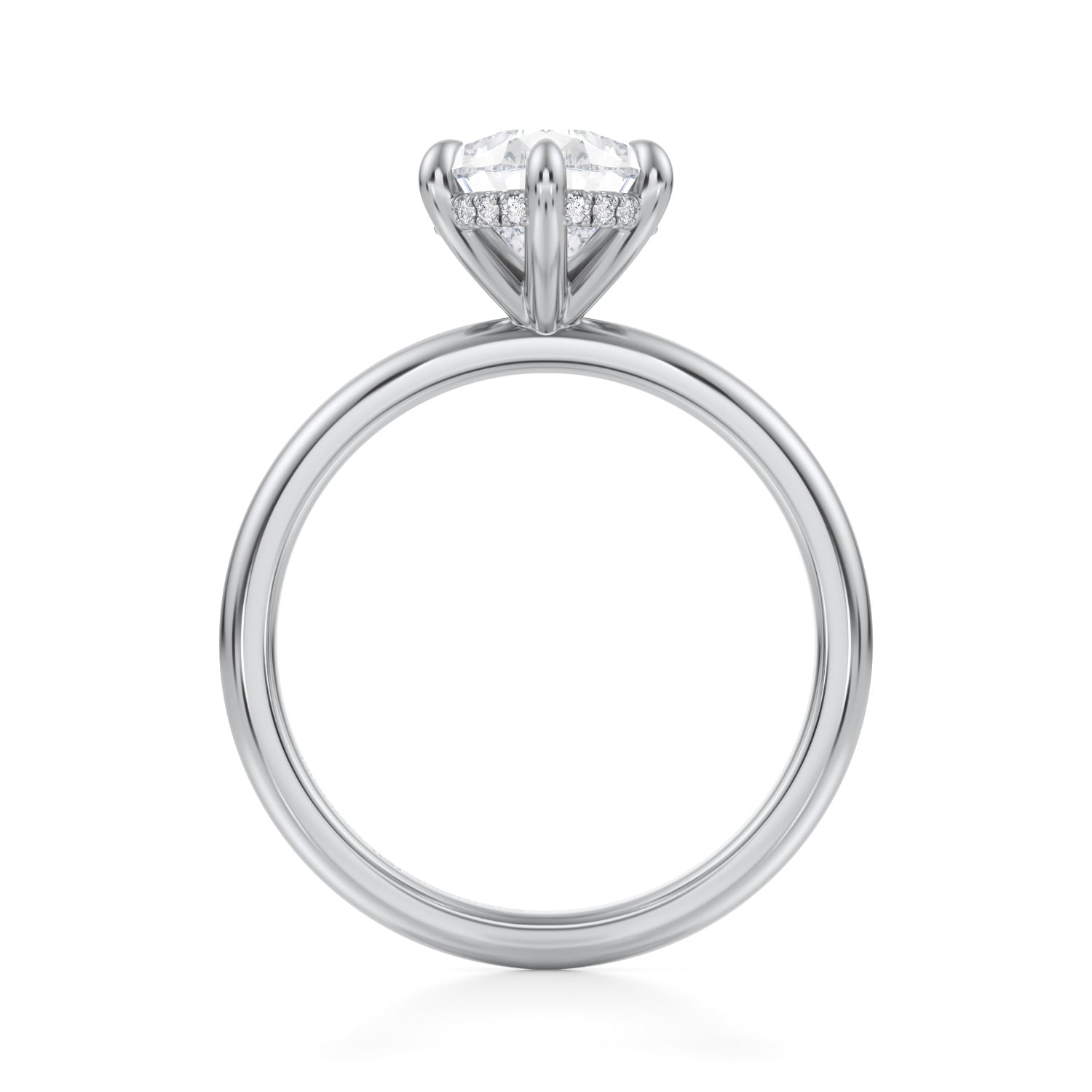 Pear Solitaire Ring With Invisible Halo (2.70 Carat E-VS1) - Michael Gabriels