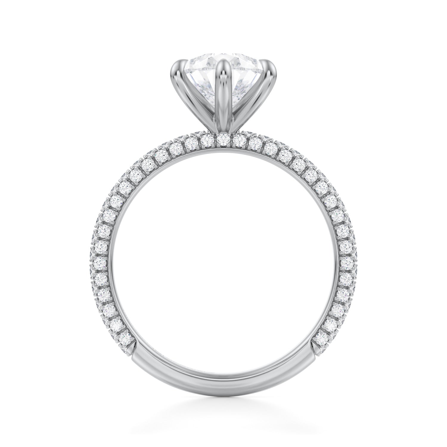 Pear Trio Pave Ring (2.00 Carat E-VVS2) - Michael Gabriels