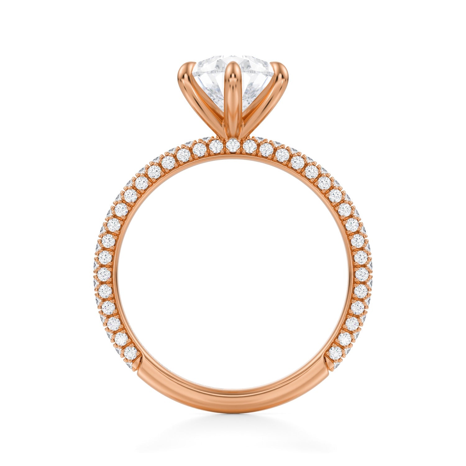 Pear Trio Pave Ring (3.50 Carat F-VS1) - Michael Gabriels