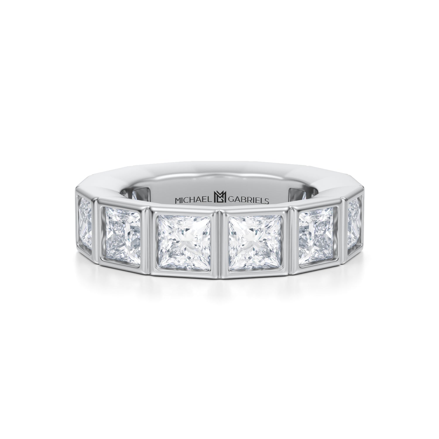 Princess Bezel Lab Grown Diamond Eternity Band - Large - Michael Gabriels