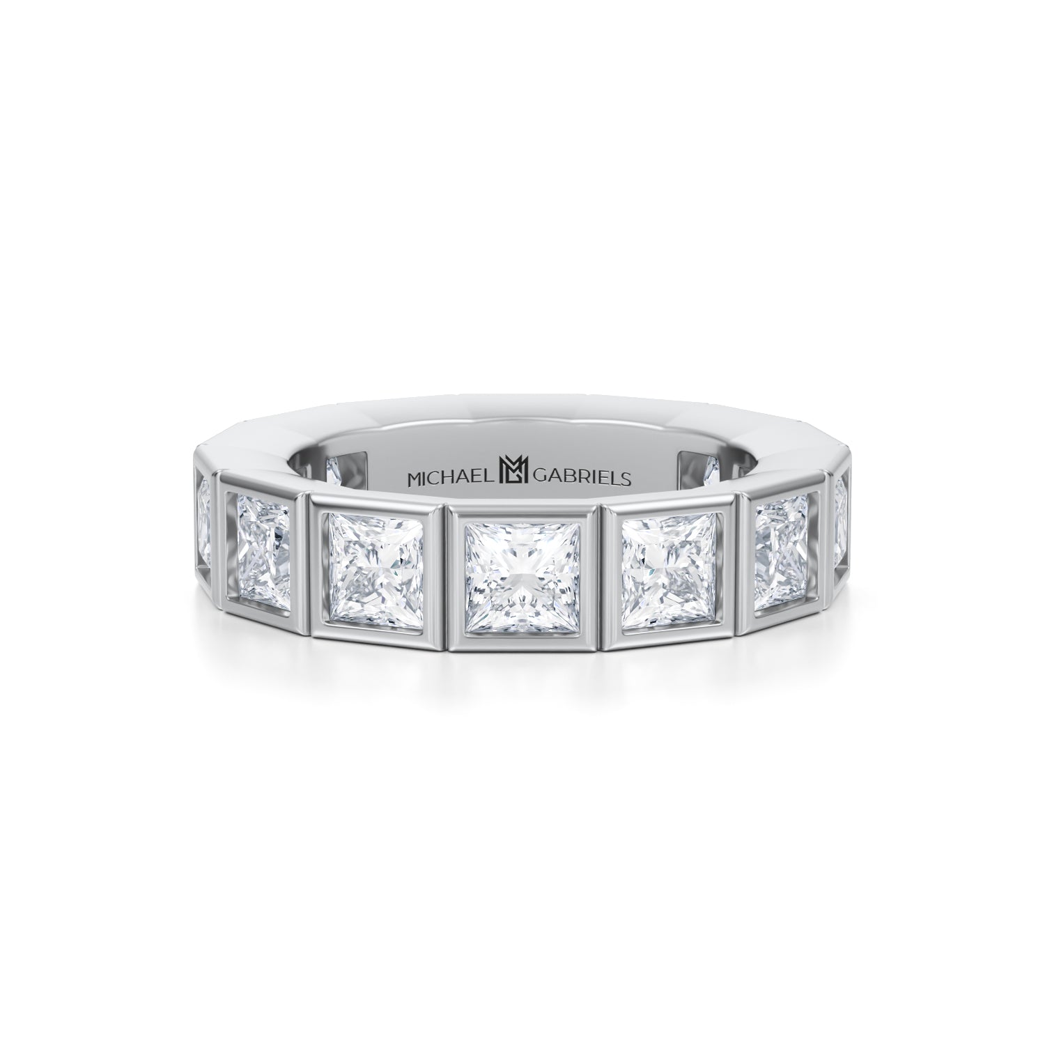 Princess Bezel Lab Grown Diamond Eternity Band - Medium - Michael Gabriels