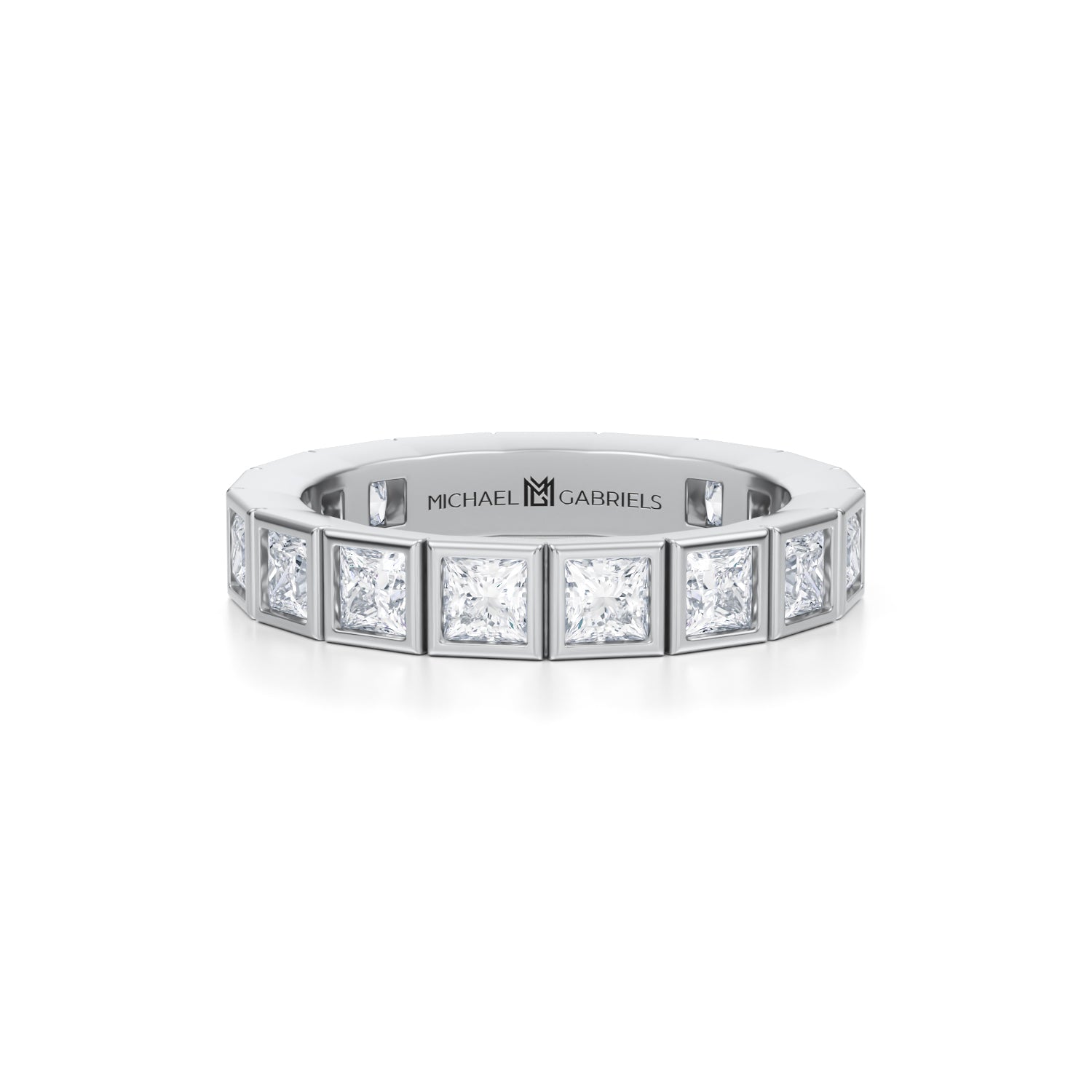 Princess Bezel Lab Grown Diamond Eternity Band Petite