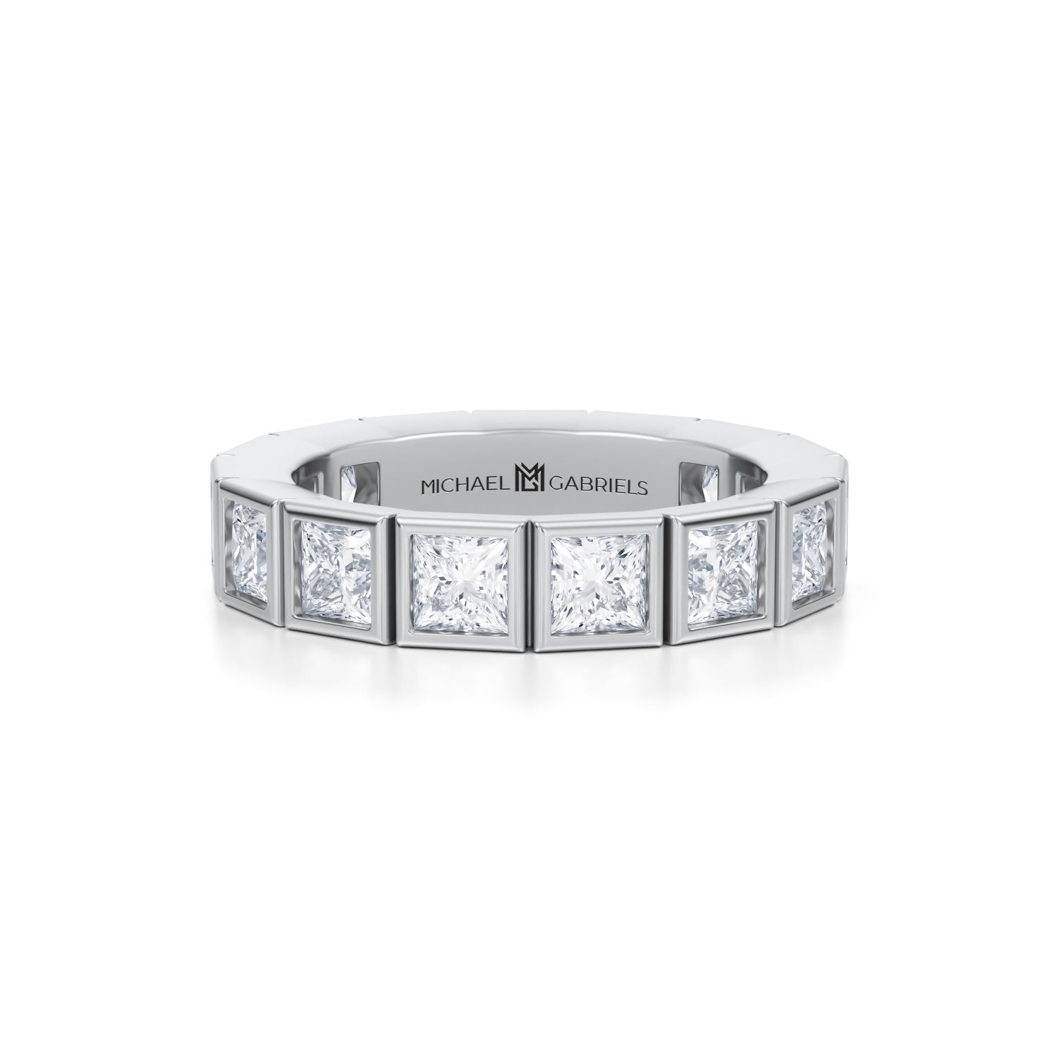 Princess Bezel Lab Grown Diamond Eternity Band - Small - Michael Gabriels