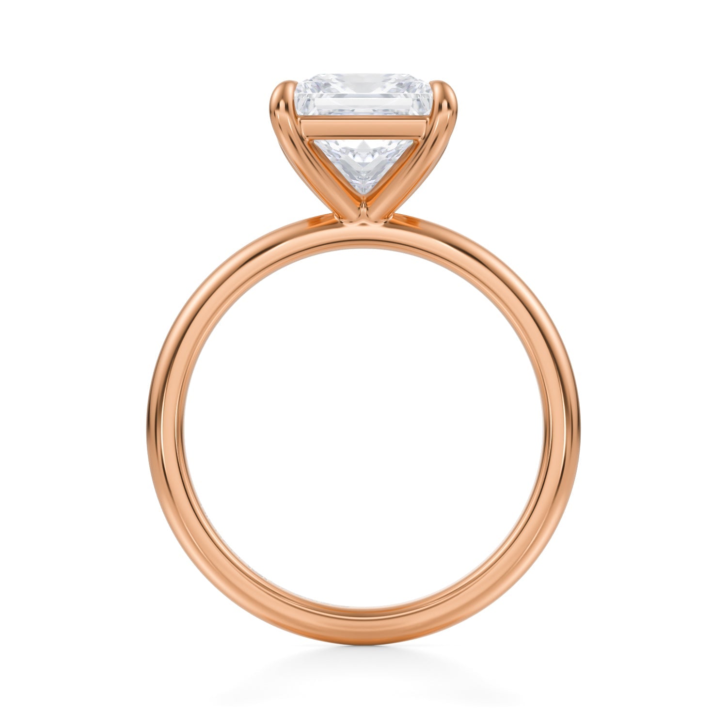 Princess Martini Basket Solitaire Ring (3.70 Carat D-VS1) - Michael Gabriels