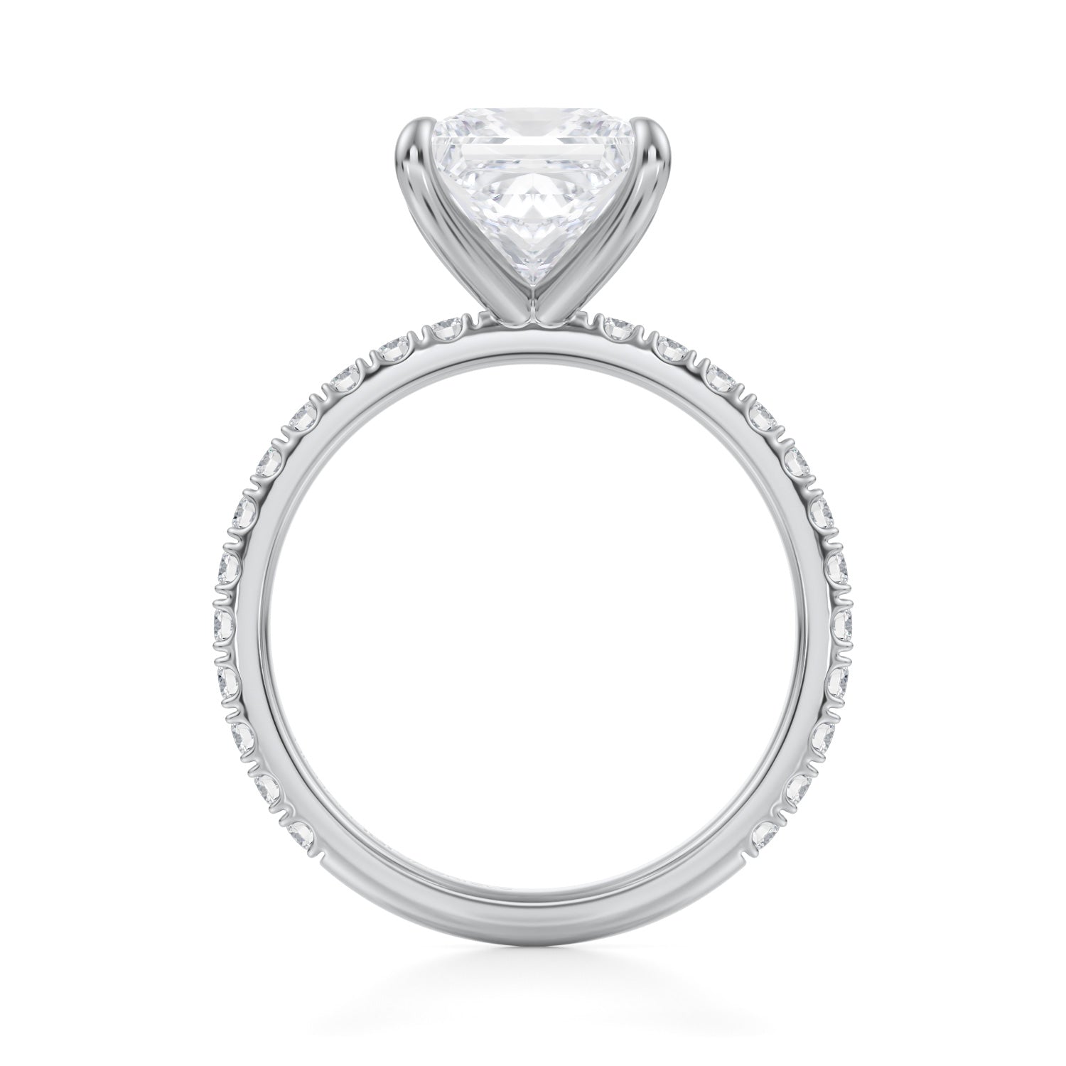 Princess Modern Pave Ring (1.20 Carat D-VS1) - Michael Gabriels
