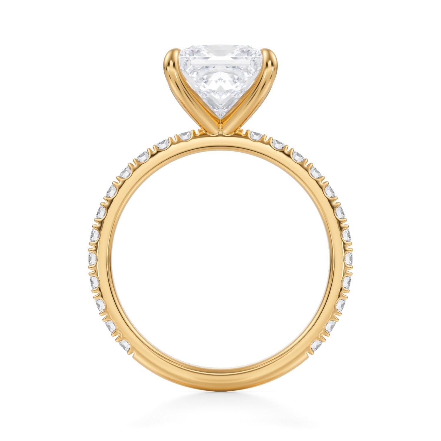 Princess Modern Pave Ring (2.40 Carat G-VS1) - Michael Gabriels