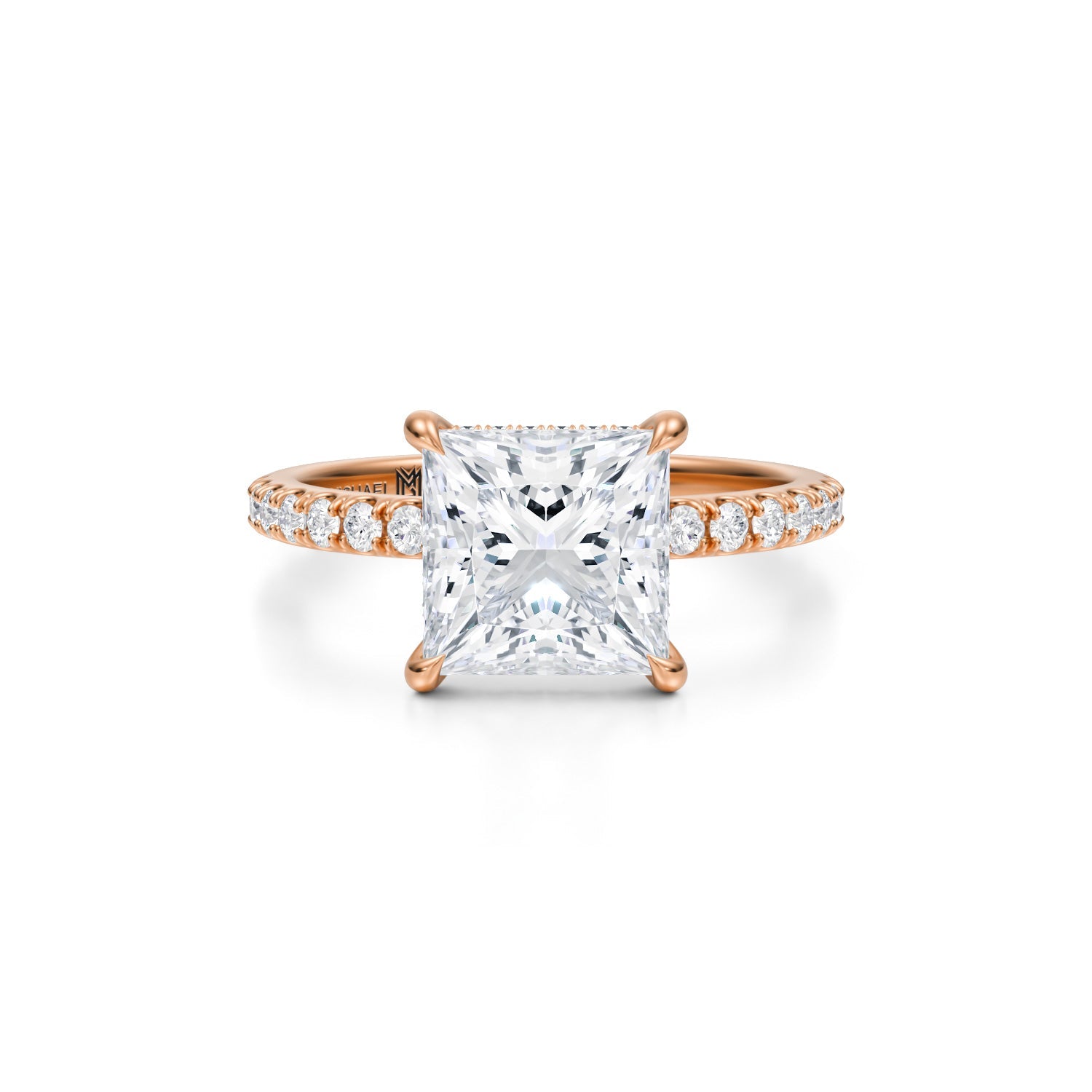 Princess Pave Basket With Pave Ring (2.50 Carat E-VVS2) - Michael Gabriels