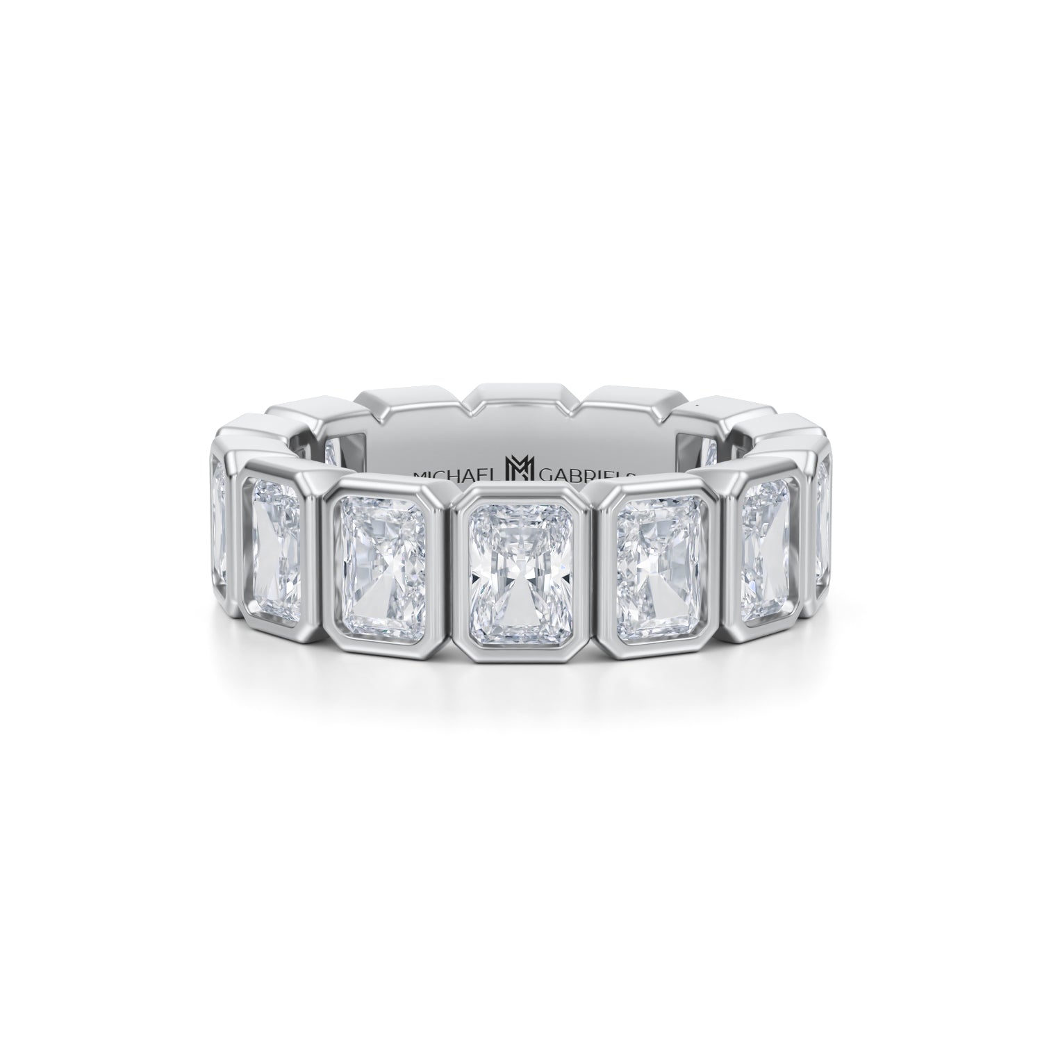Radiant Bezel Lab Grown Diamond Vertical Eternity Band - Medium - Michael Gabriels