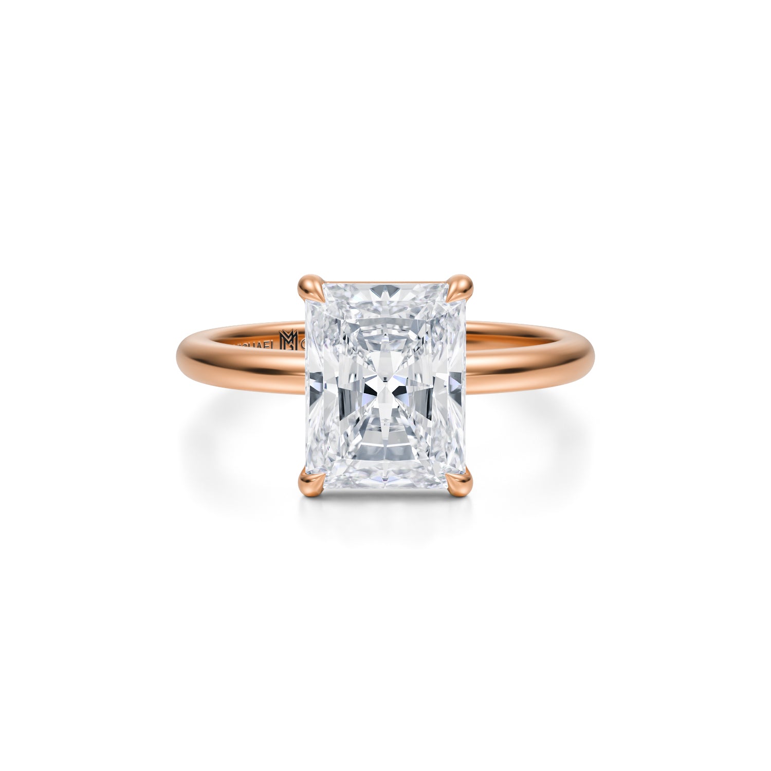 Radiant Martini Basket Solitaire Ring (3.50 Carat F-VVS2) - Michael Gabriels