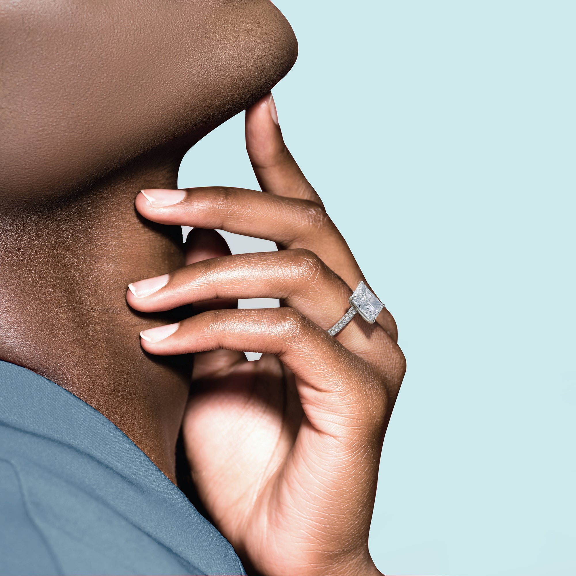 Radiant Trio Pave Ring - Michael Gabriels