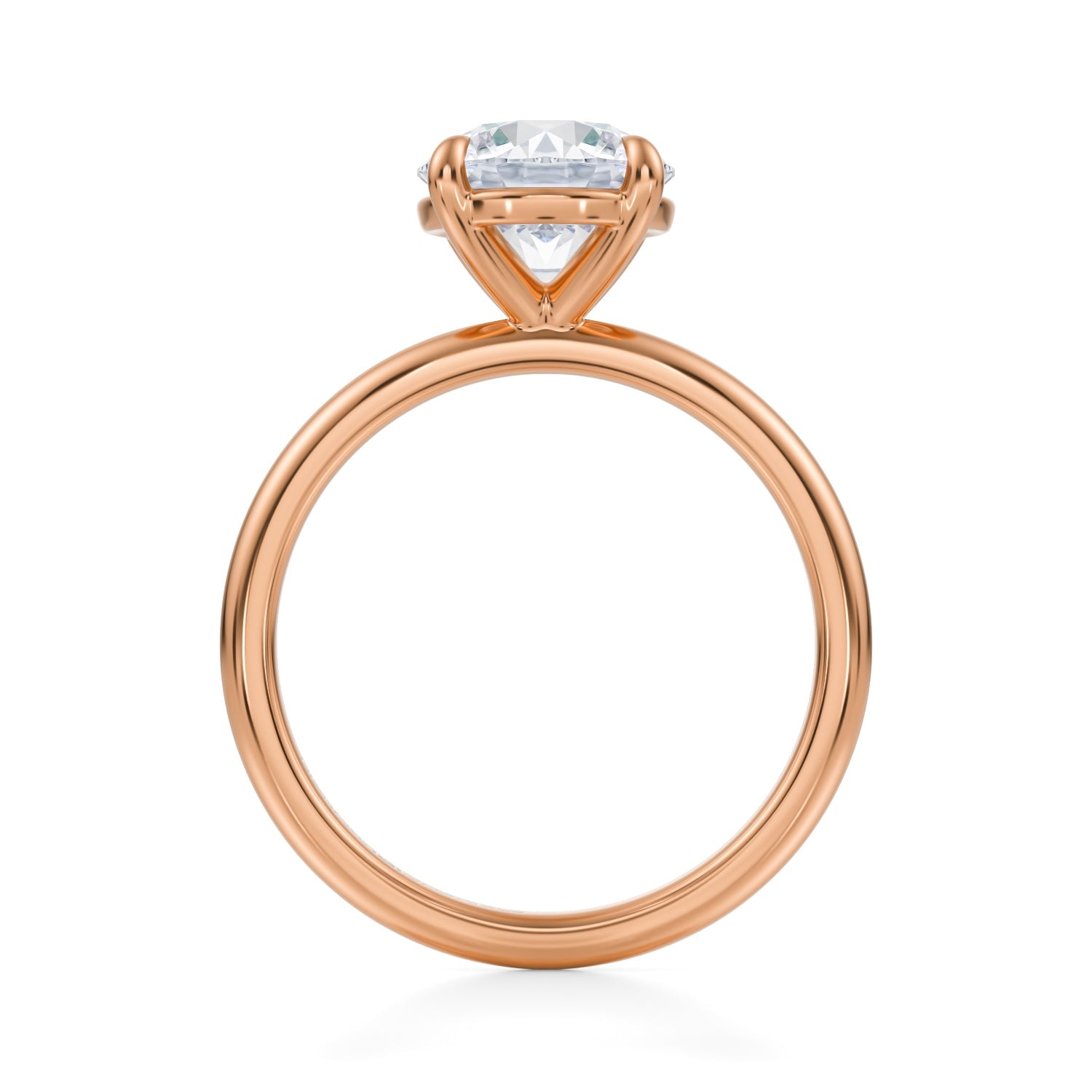 Round Martini Basket Solitaire Ring (2.70 Carat D-VS1) - Michael Gabriels