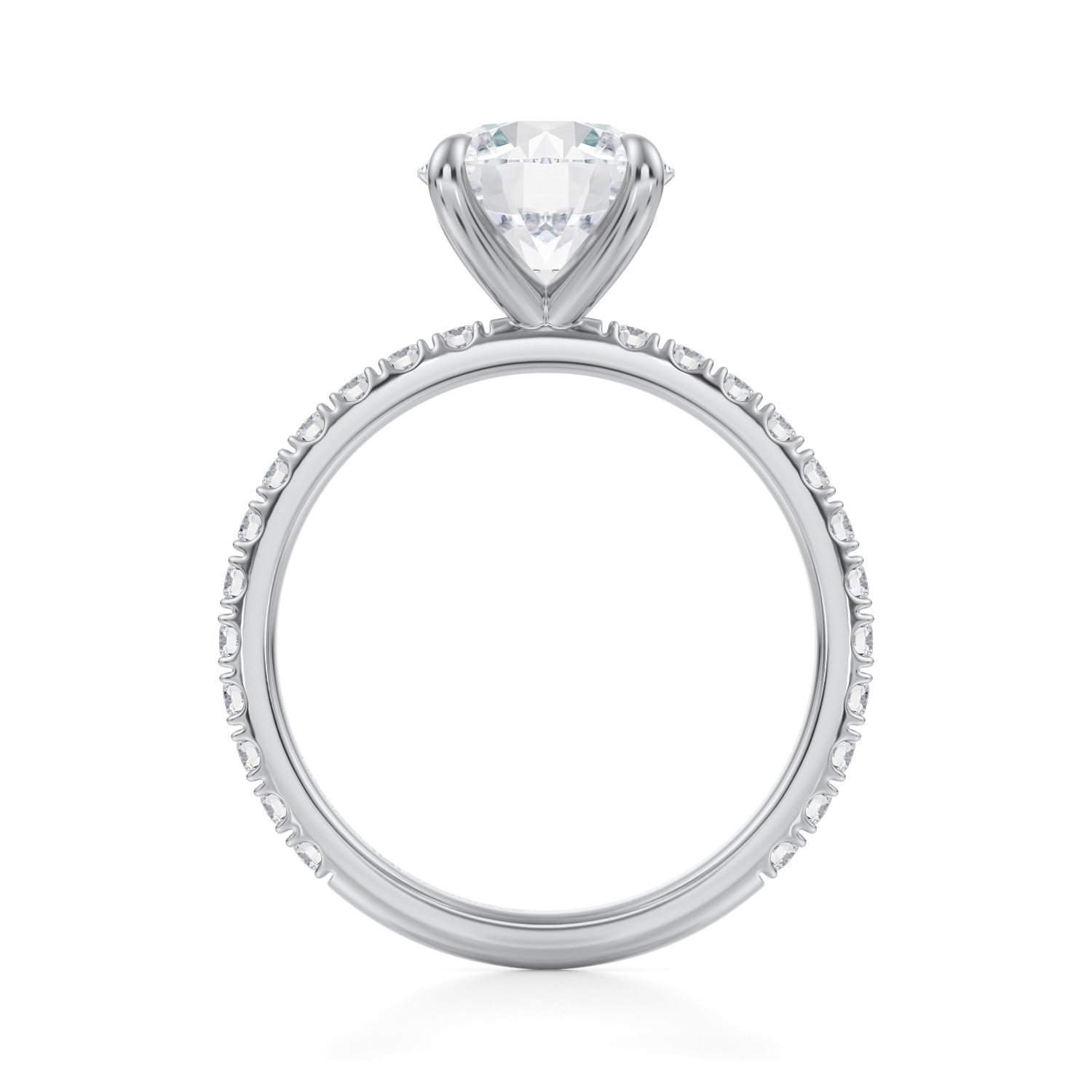 Round Modern Pave Ring (1.70 Carat E-VVS2) - Michael Gabriels