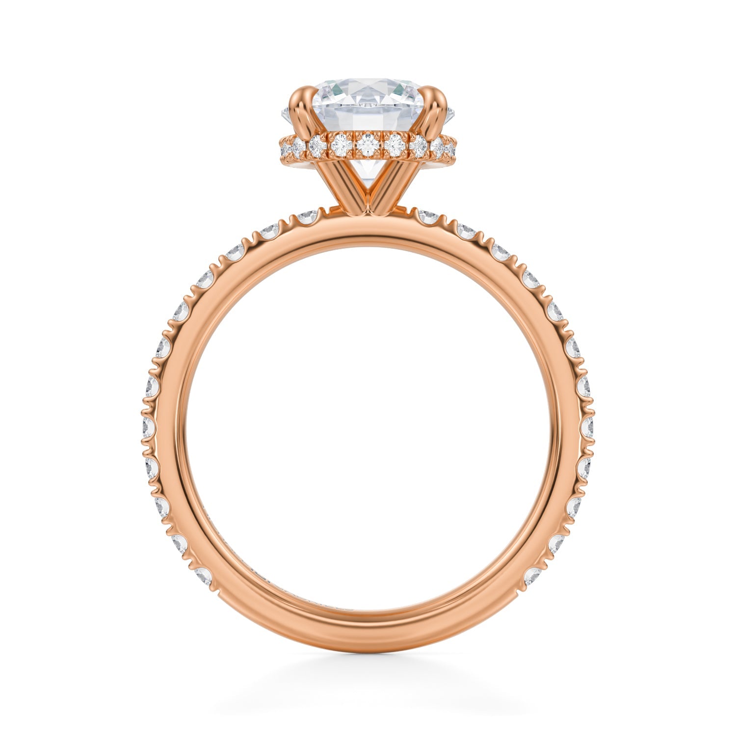 Round Wrap Halo With Pave Ring (2.00 Carat G-VS1) - Michael Gabriels