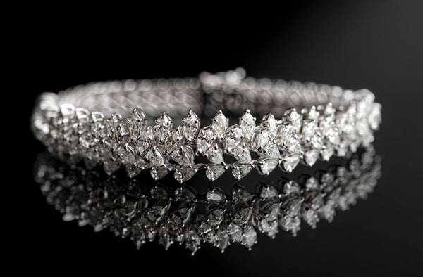 4 Row Lab-Diamond Bracelet