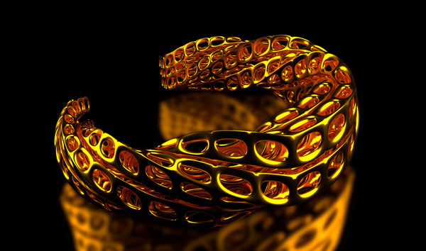 A Gold Bracelet made with 3D technology