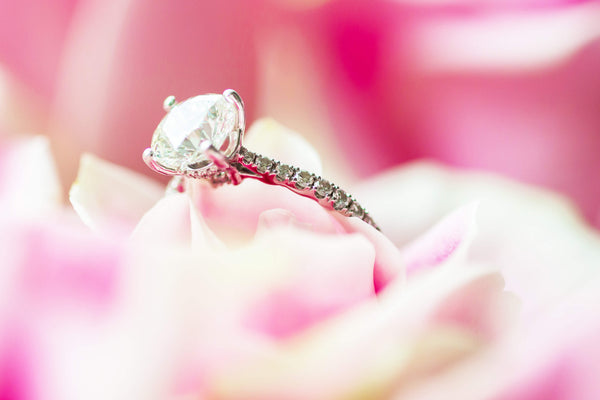 A pave engagement ring