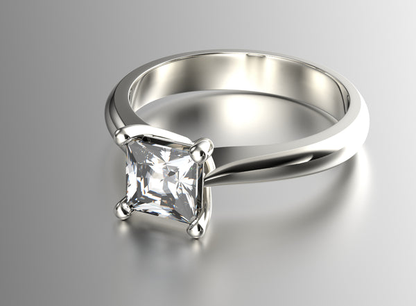 Sustainable White Gold Ring with Lab-Grown Diamond
