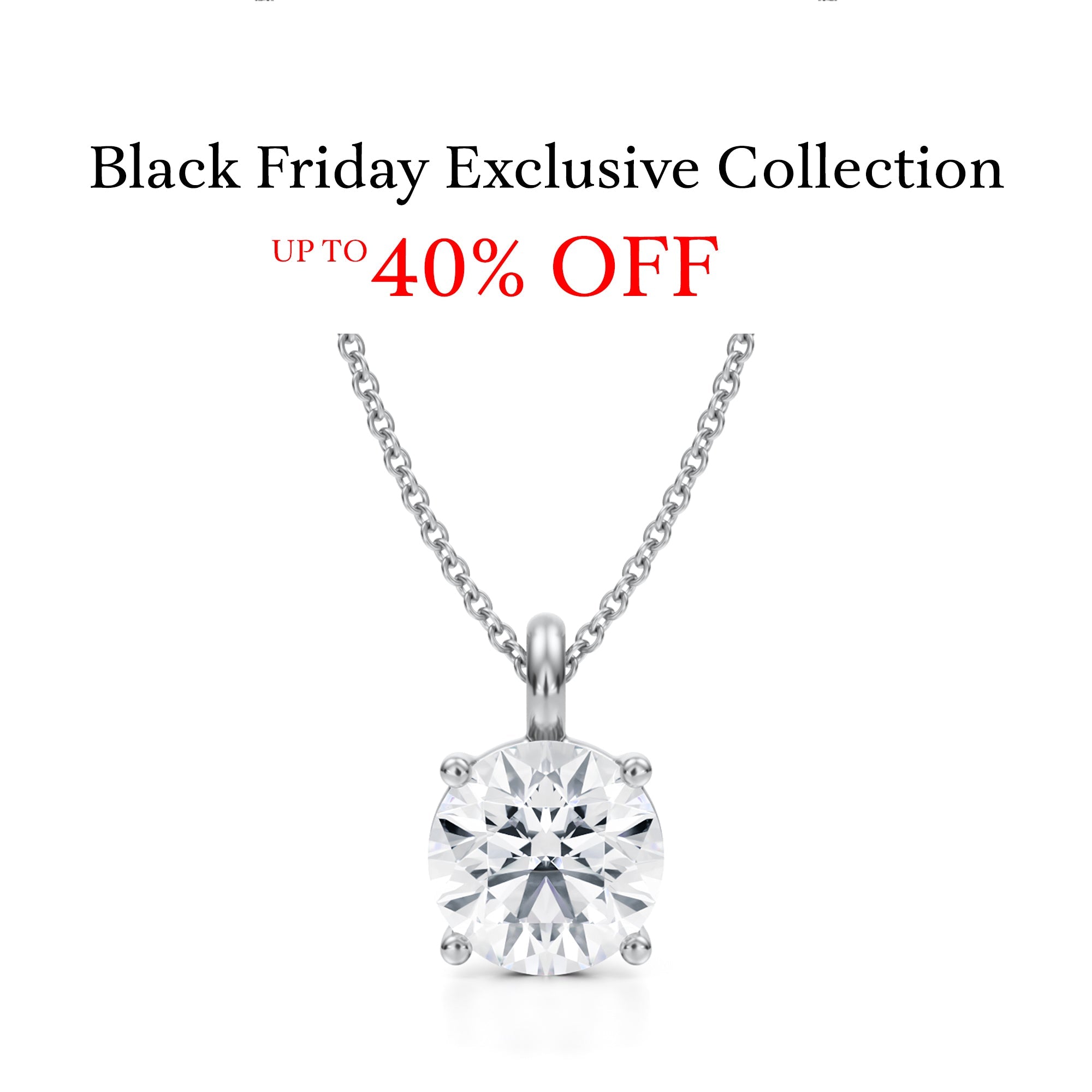 Black Friday Lab Grown Diamond Pendants