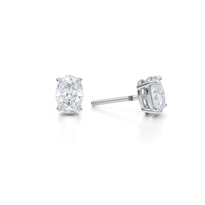 1.5 Carat Oval Lab Grown Diamond Stud Earrings - Michael Gabriels