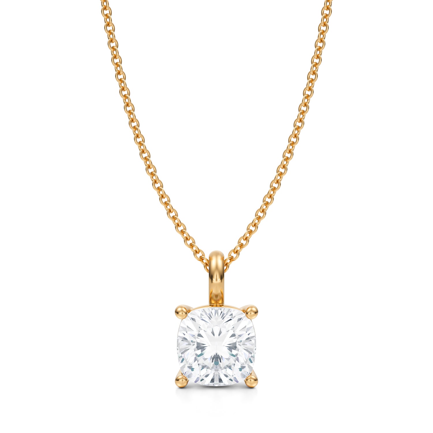 Carat Cushion Lab Grown Diamond Pendant Michael Gabriels