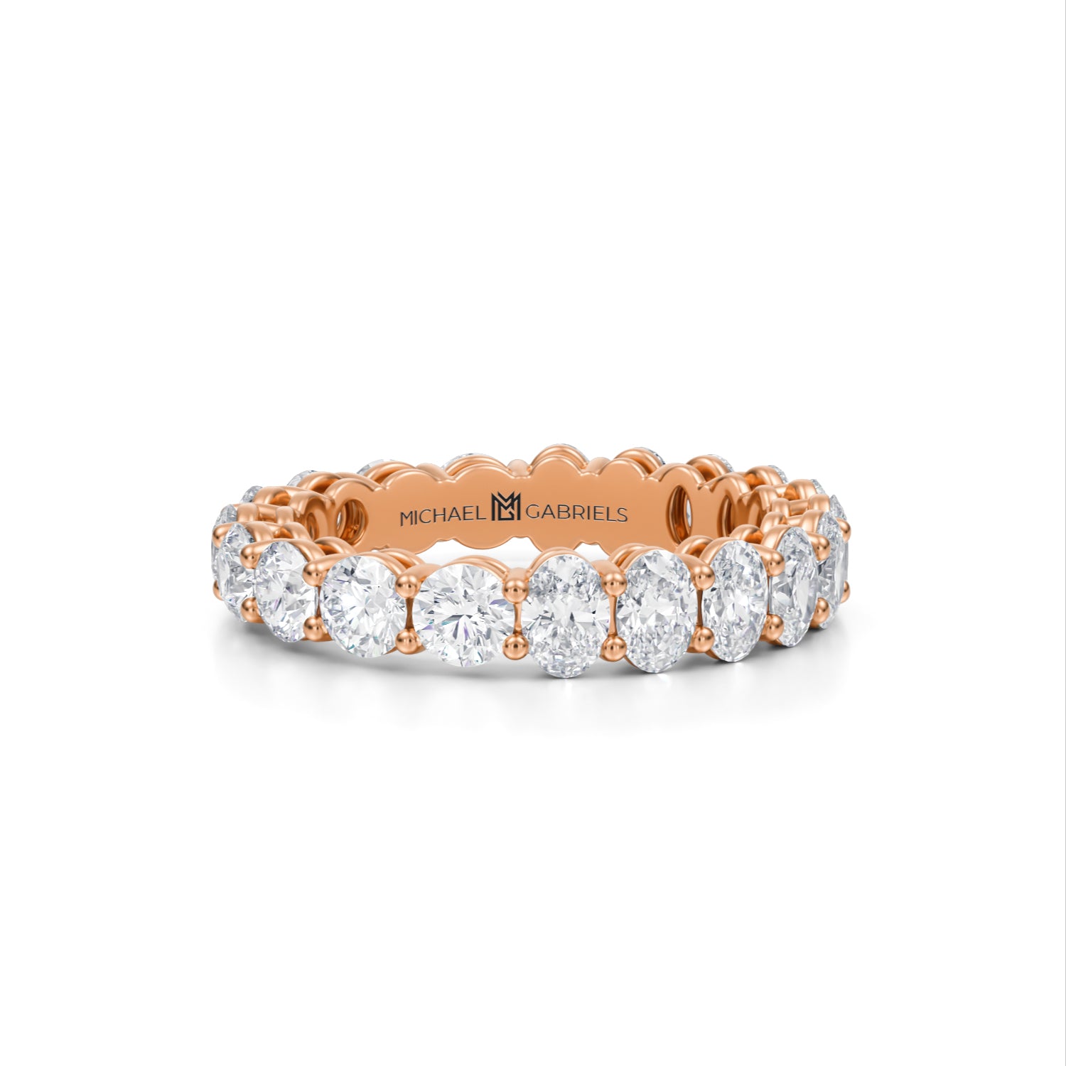 3 Carat Oval And Round Eternity Ring - Michael Gabriels