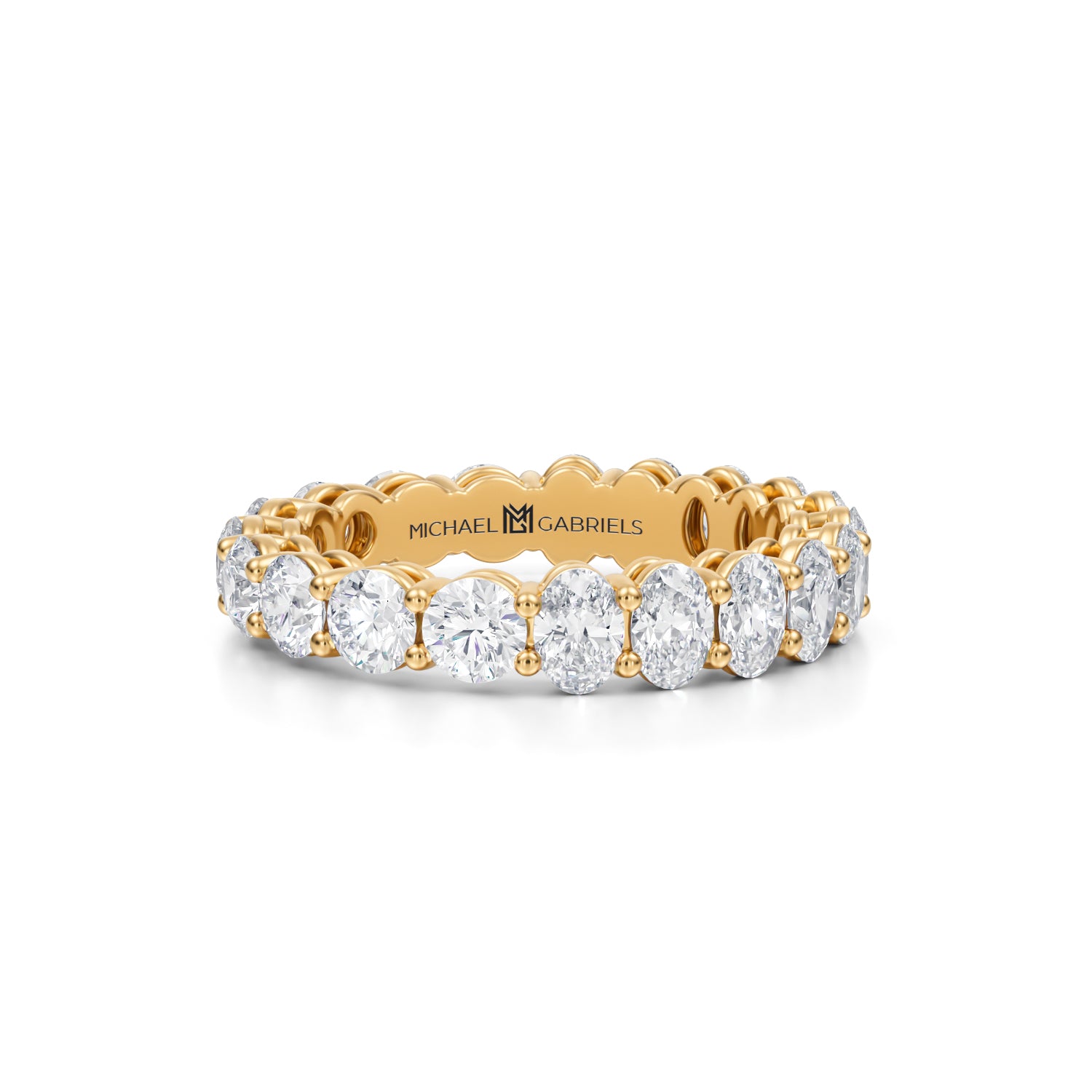 3 Carat Oval And Round Eternity Ring - Michael Gabriels