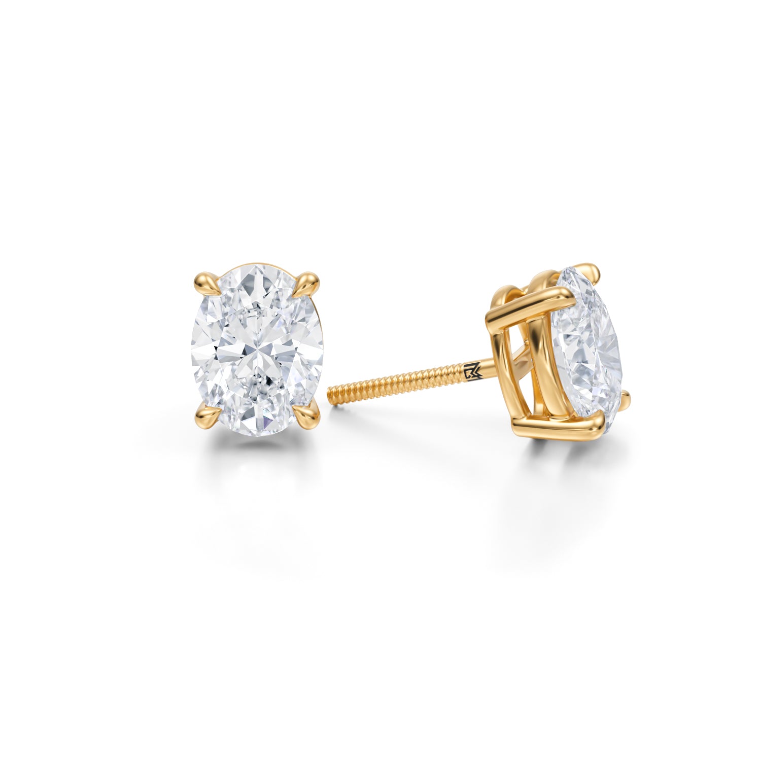 Carat Oval Lab Grown Diamond Stud Earrings Michael Gabriels