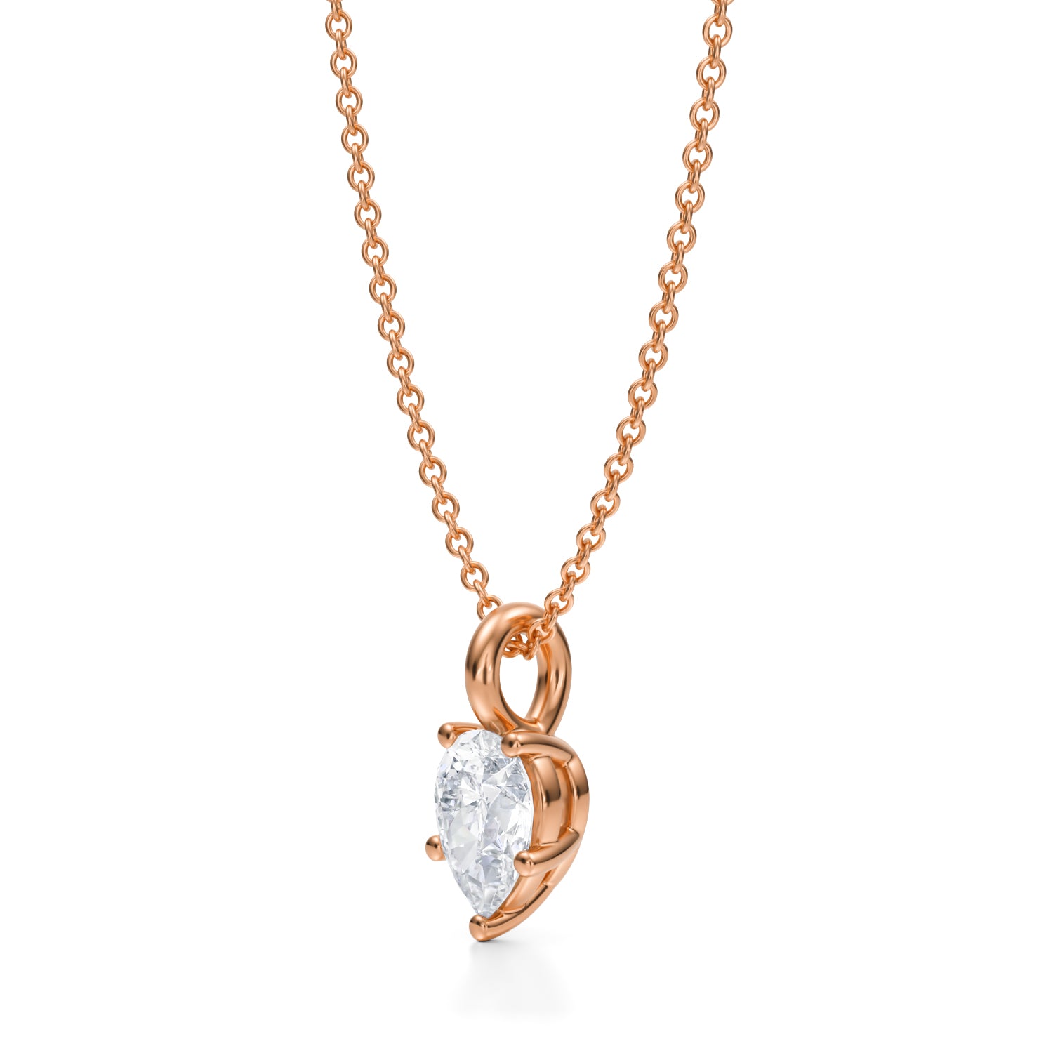 3/4 Carat Pear Lab Grown Diamond Solitaire Pendant - Michael Gabriels